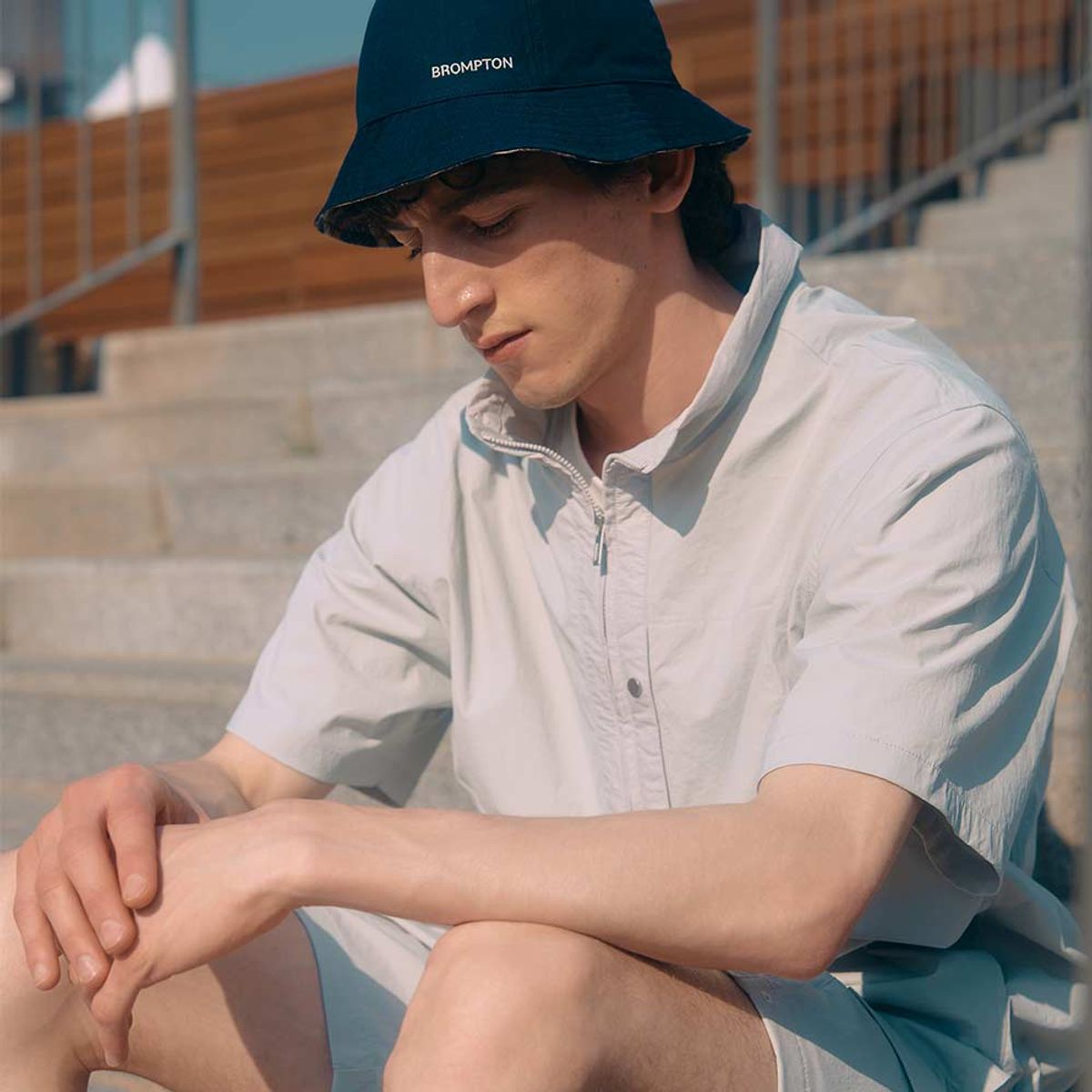 브롬톤 런던(BROMPTON LONDON) GREENFORD BRIT BUCKET HAT - NAVY (P245AHA203)