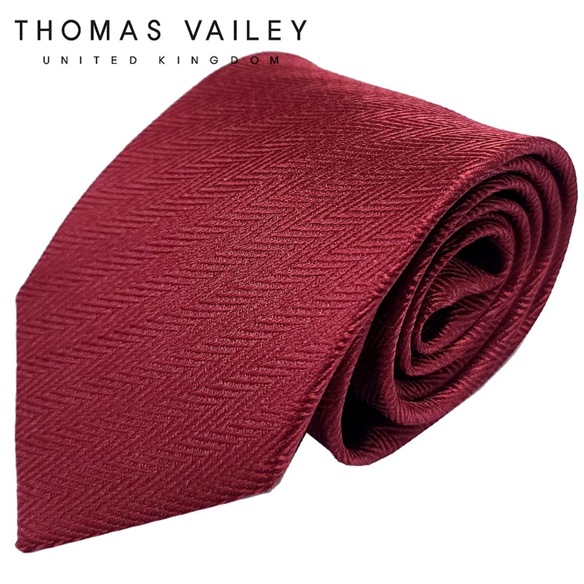 토마스 베일리(THOMAS VAILEY) 패션넥타이-티샤크 와인 8cm