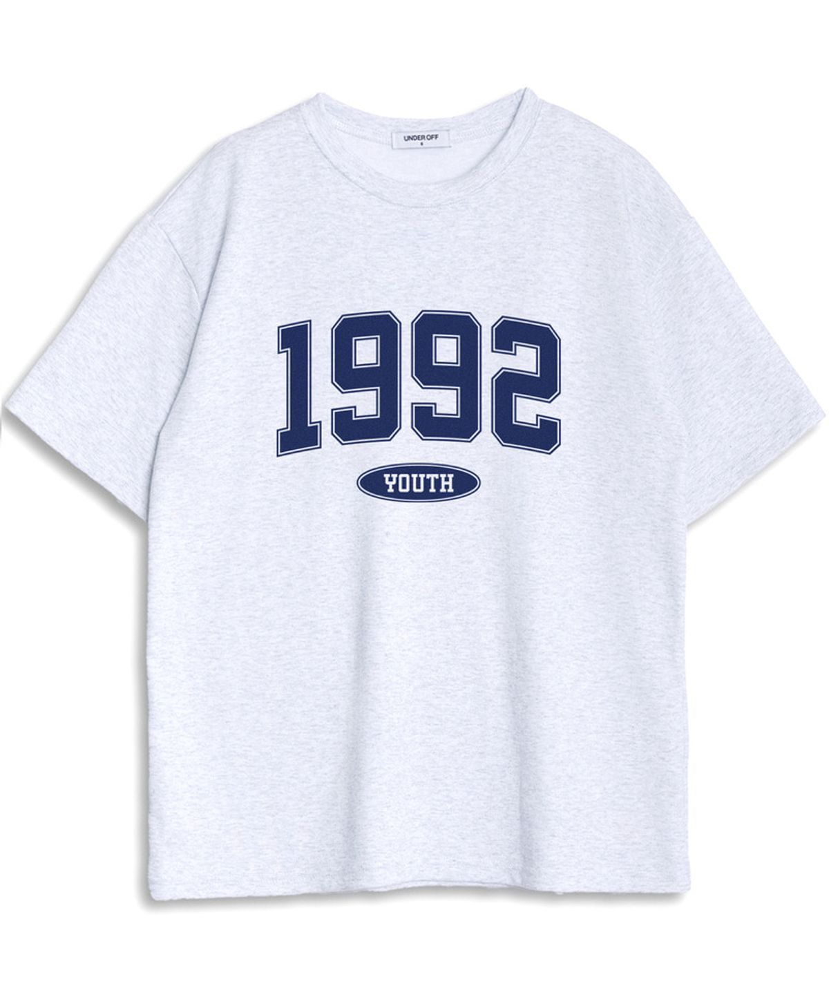 언더오프(UNDEROFF) 오버핏 크루넥 1992 반팔 티셔츠 그린