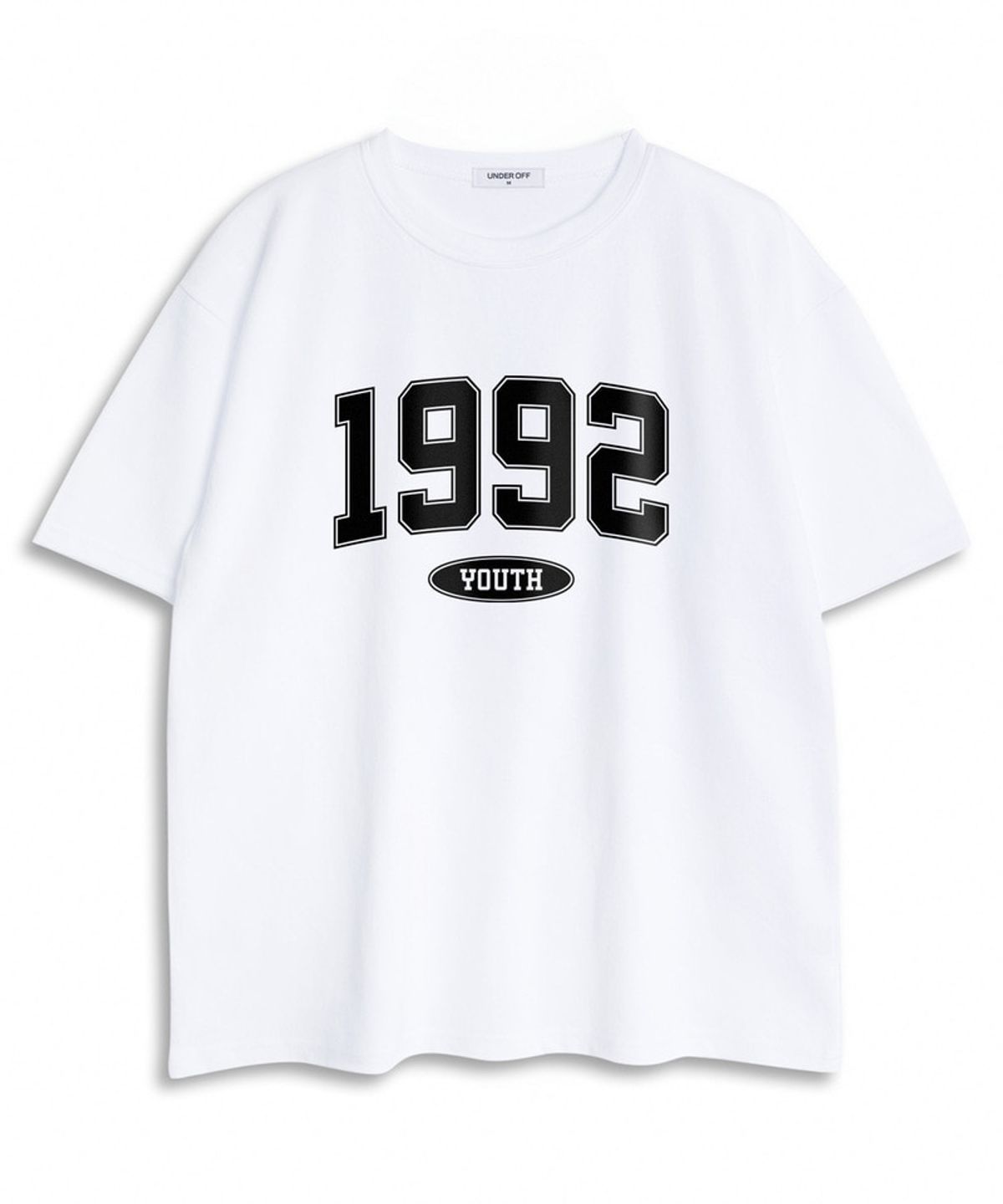 언더오프(UNDEROFF) 오버핏 크루넥 1992 반팔 티셔츠 그린