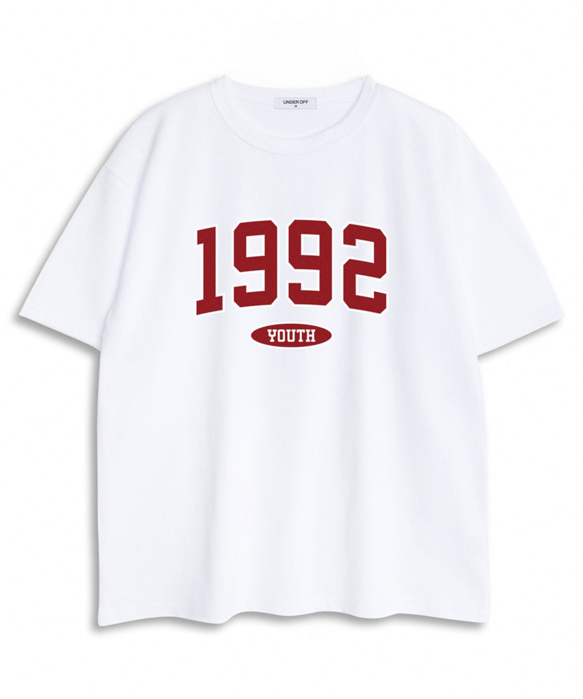 언더오프(UNDEROFF) 오버핏 크루넥 1992 반팔 티셔츠 그린