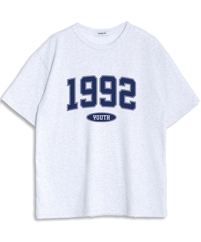 MUSINSA | UNDEROFF Oversized fit crew neck 1992 short