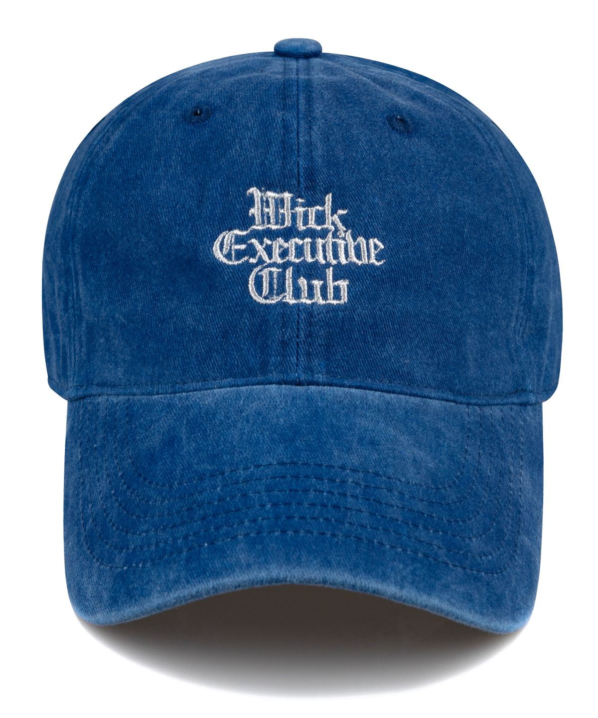 윅(WICK) Executive 클래식 스톤 워시드 볼캡-블루