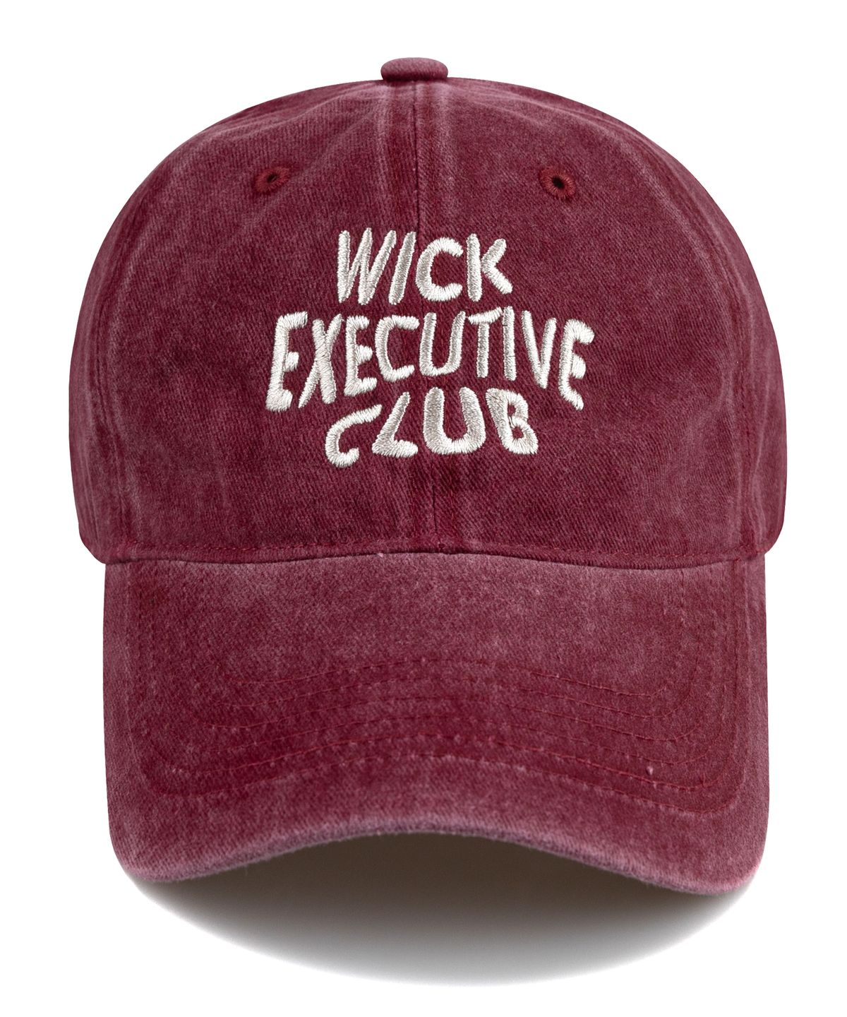 윅(WICK) EXECUTIVE CLUB 웨이브 스톤 워시드 볼캡-버건디
