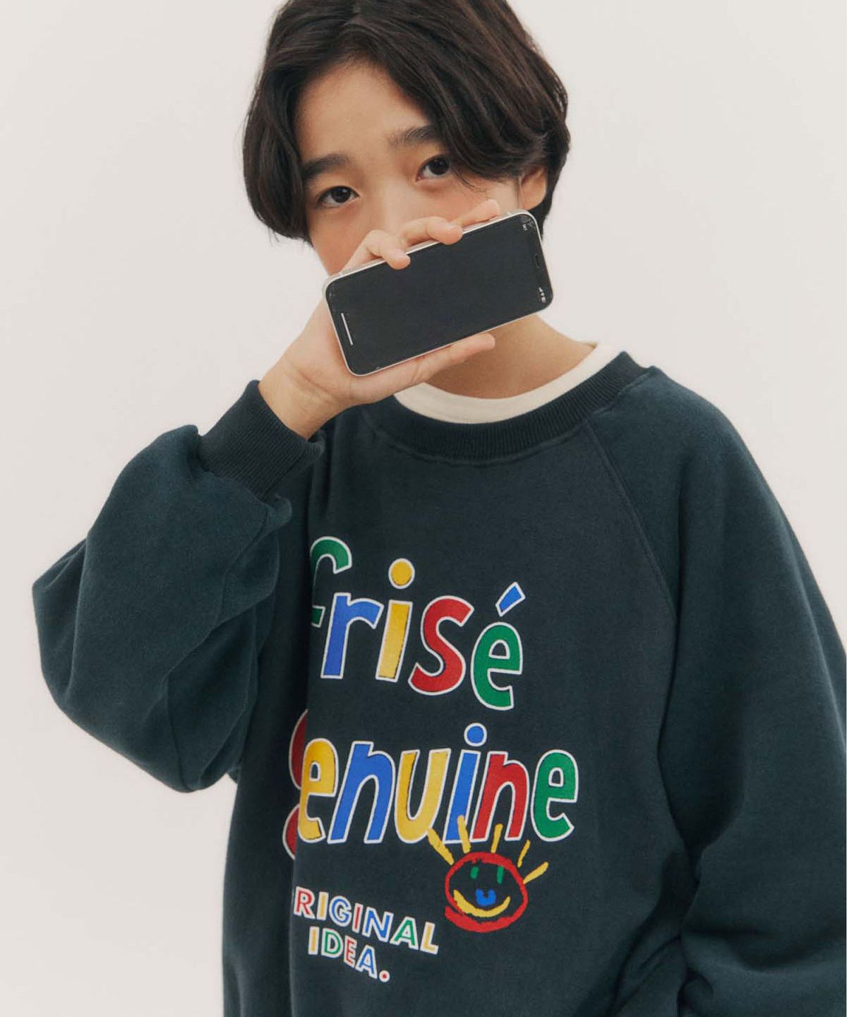 프리제(FRISE) 래글런맨투맨_네이비_키즈