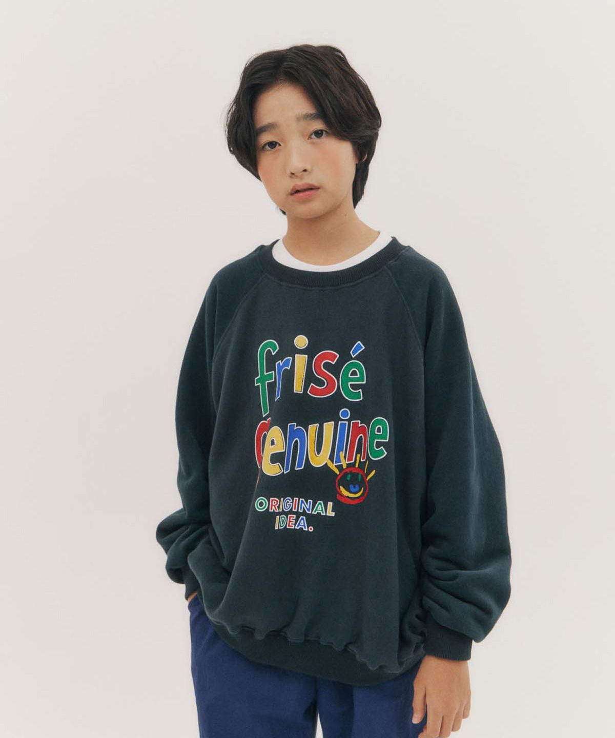프리제(FRISE) 래글런맨투맨_네이비_키즈