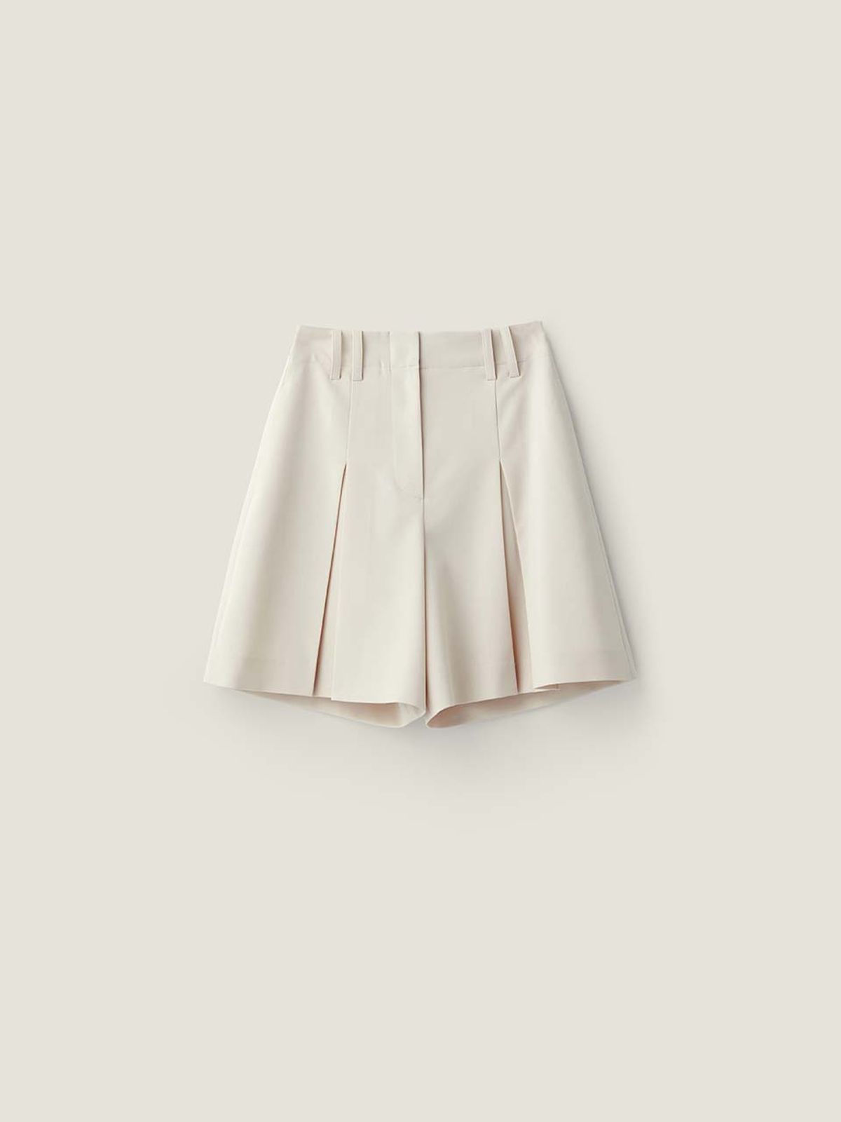 비뮤즈맨션(BEMUSE MANSION) Jane pleats skirt pants - Vanilla