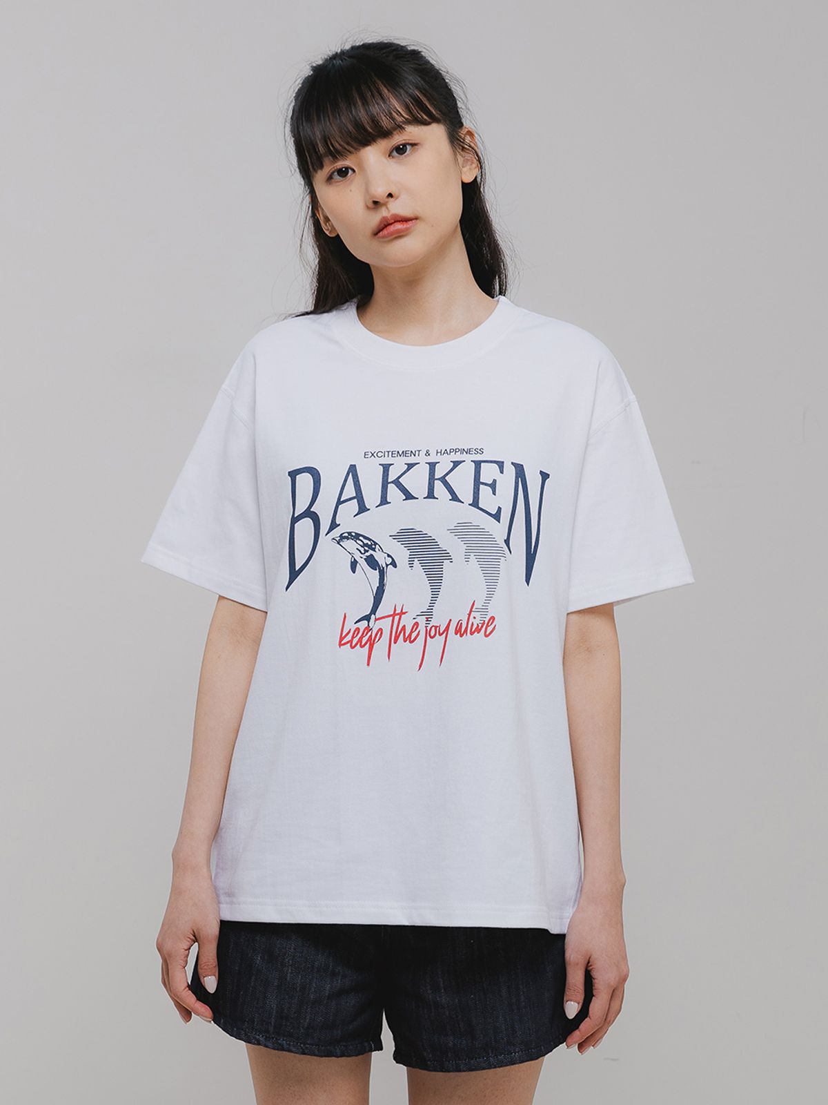 바켄(BAKKEN) Dolphin 반팔티셔츠 BK3997_화이트
