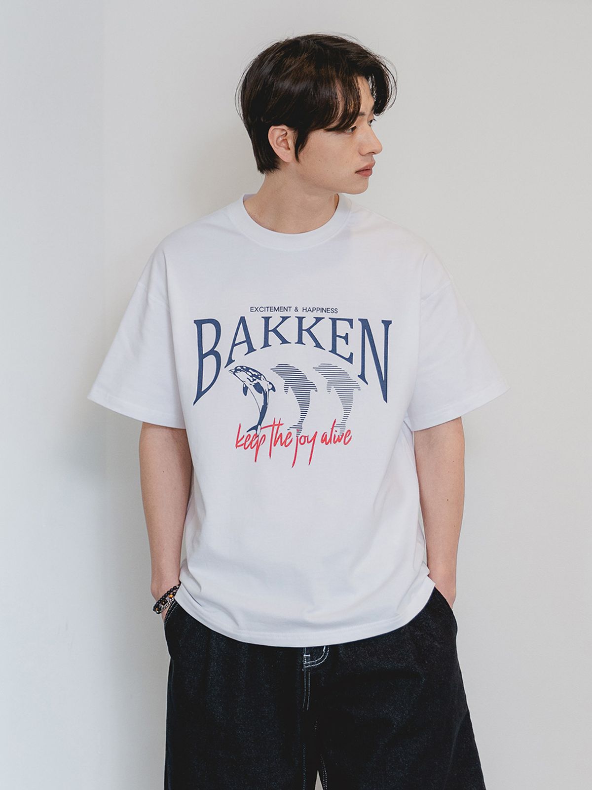 바켄(BAKKEN) Dolphin 반팔티셔츠 BK3997_화이트