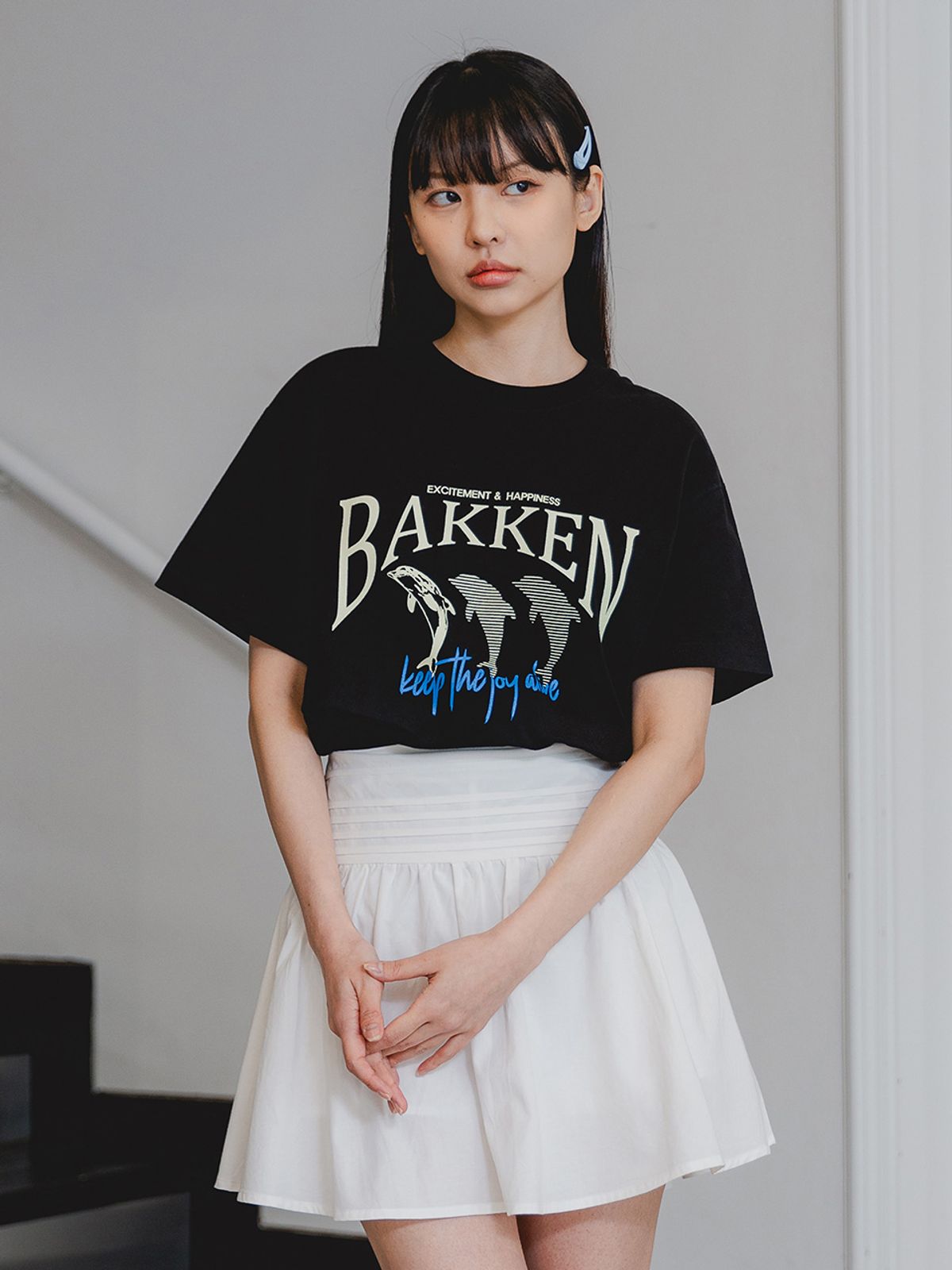 바켄(BAKKEN) Dolphin 반팔티셔츠 BK3997_블랙