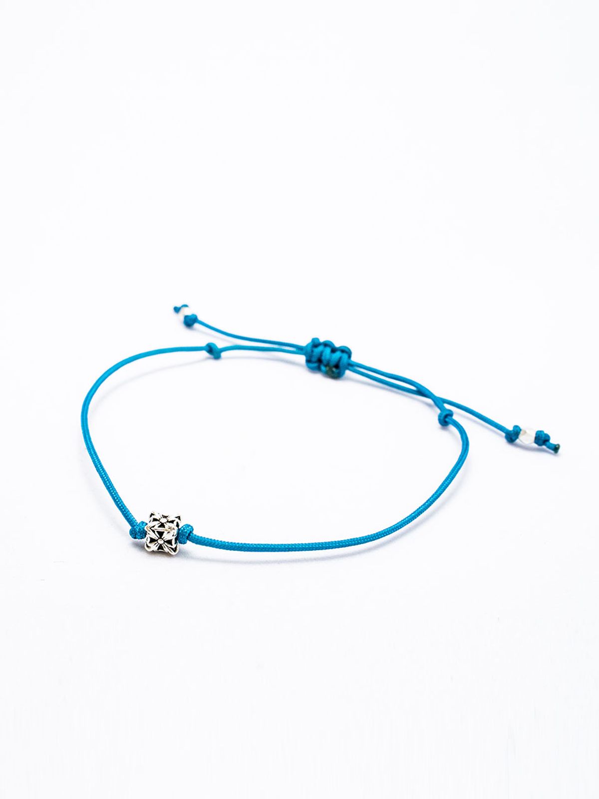 하랑(HARANG) HR 294B_Cube Pendant Fabric Bracelet (Blue)