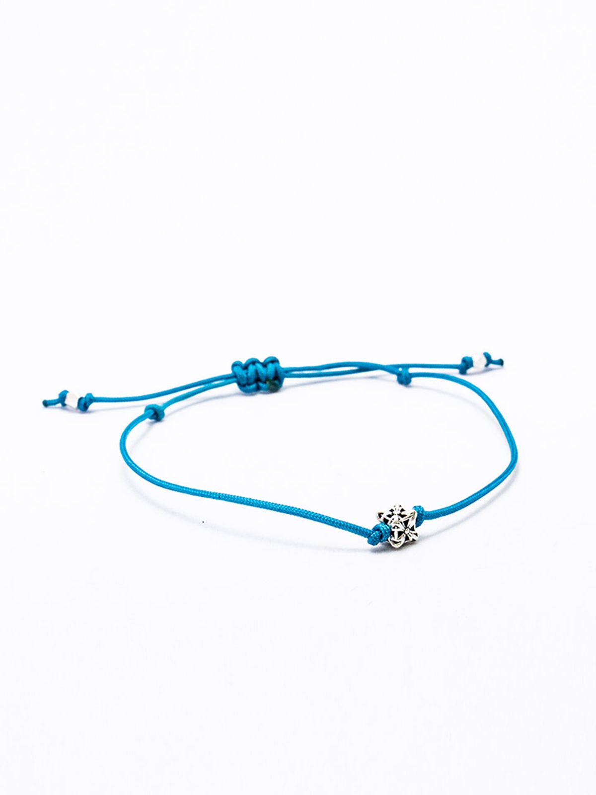 하랑(HARANG) HR 294B_Cube Pendant Fabric Bracelet (Blue)