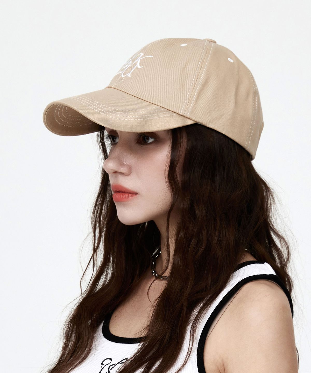 유룩(ULUK) 루시다 스티치 자수 볼캡_Beige