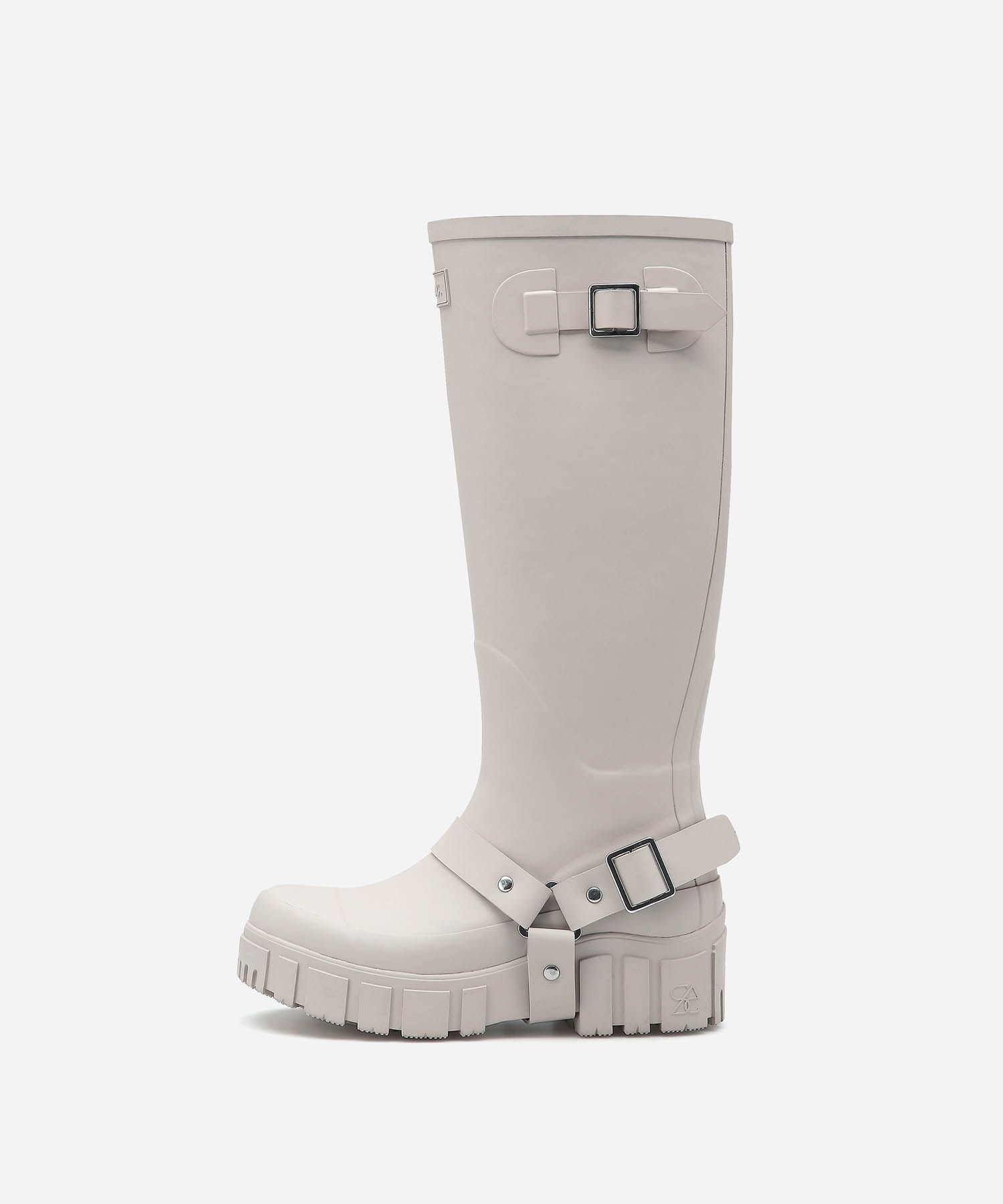 MUSINSA SALT AND CHOCOLATE Saddle Buckle Rain Boots Long