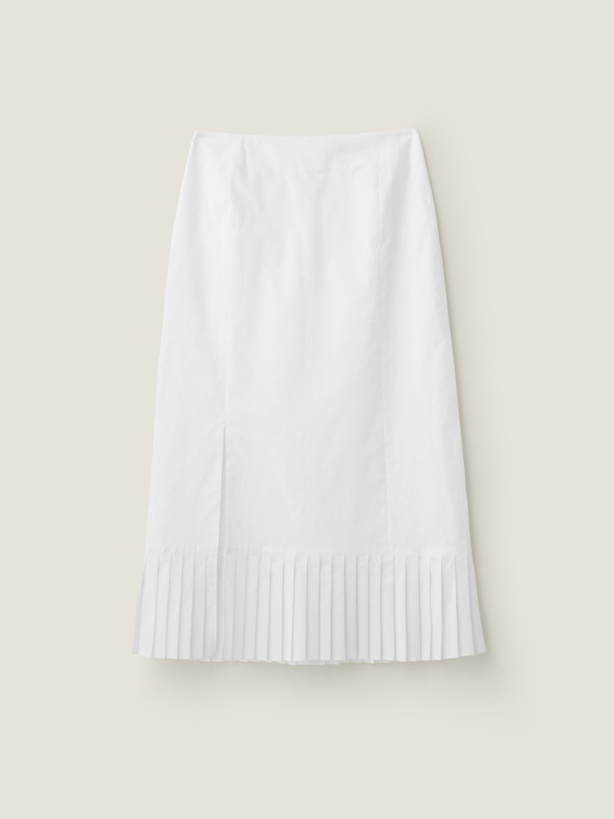 비뮤즈맨션(BEMUSE MANSION) Pleats patch skirt - Ivory