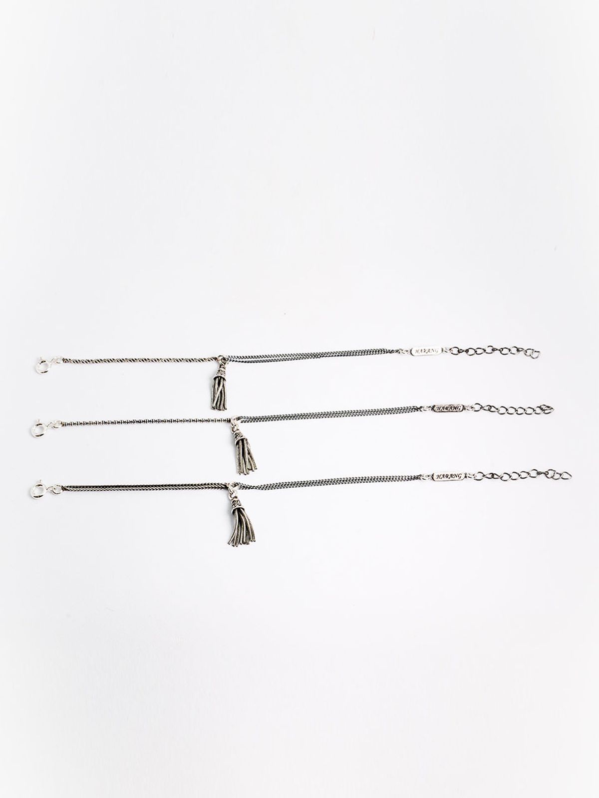 하랑(HARANG) HR 276B_Tassel Half&Half Double Chain Bracelet [Wheat]