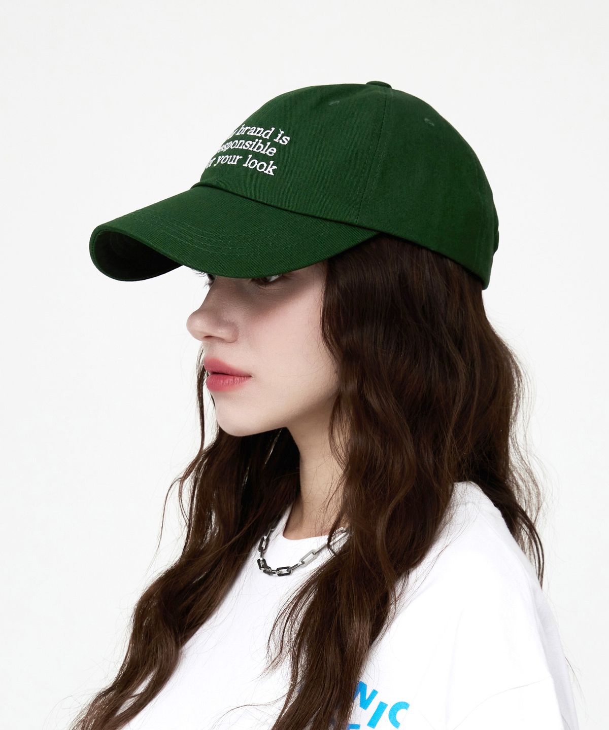 유룩(ULUK) 슬로건 자수 코튼 볼캡_Green