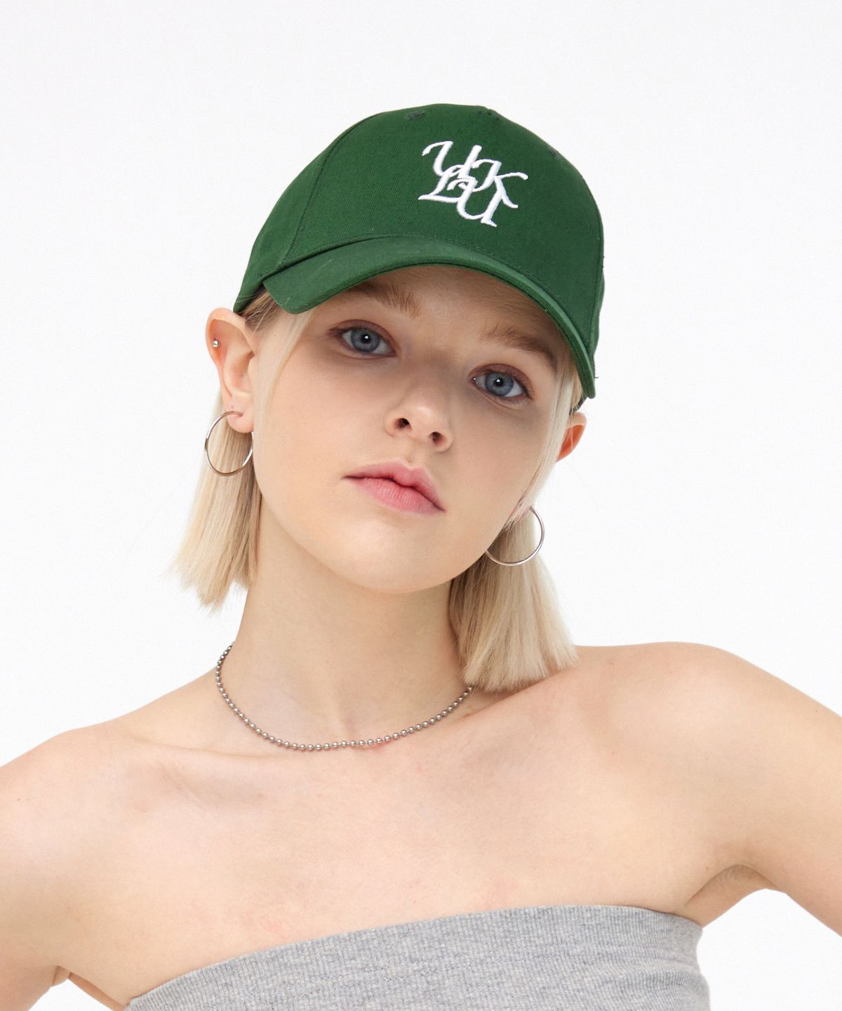 유룩(ULUK) 루시다 자수 코튼 볼캡_Green