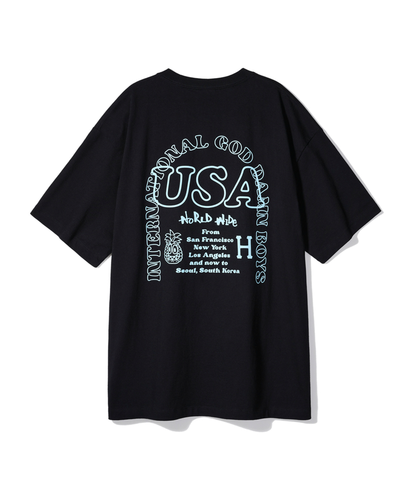 MUSINSA | HUF HUF x REDDY PINNACLE TEE [BLACK]