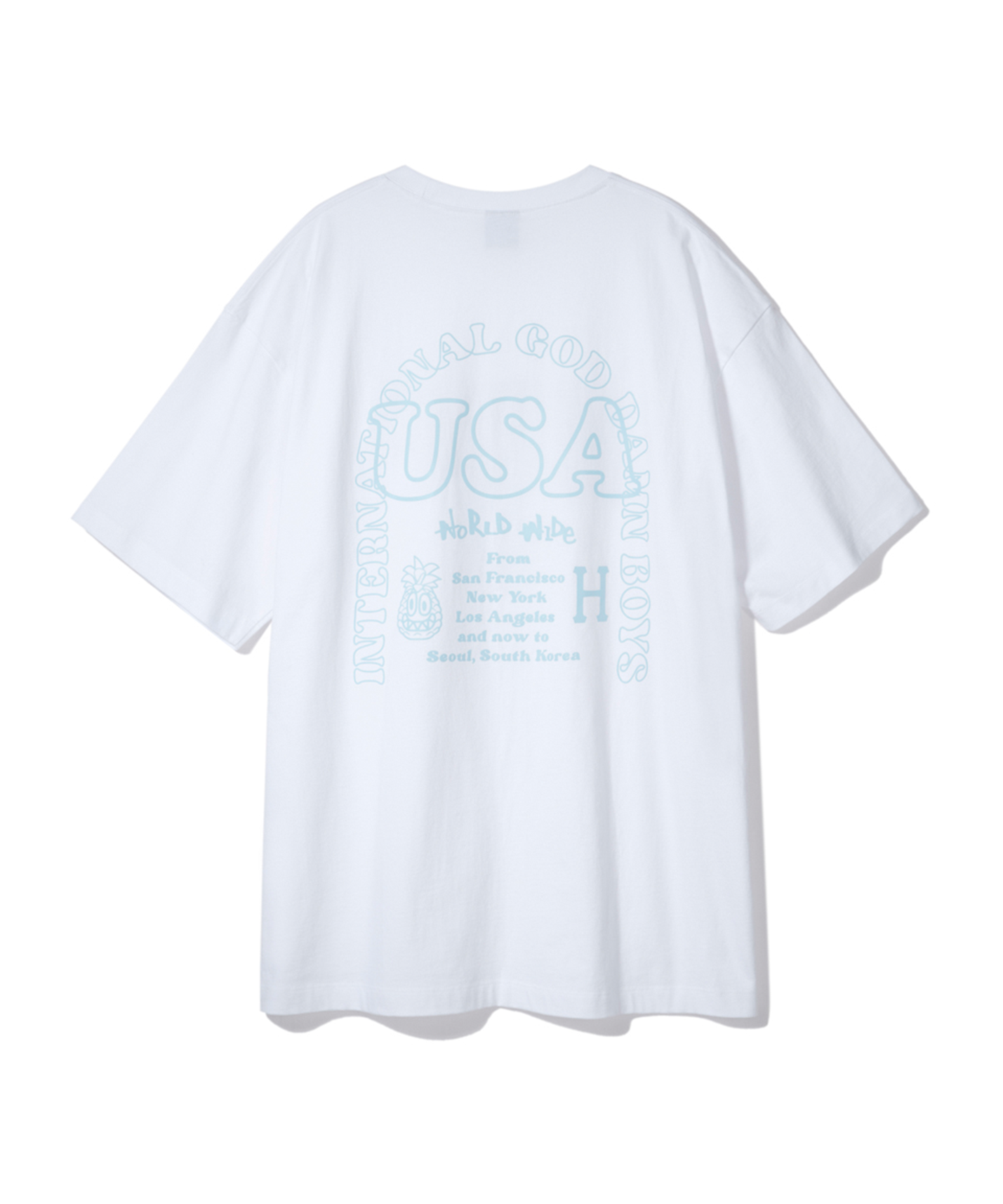 MUSINSA | HUF HUF x REDDY PINNACLE TEE [WHITE]