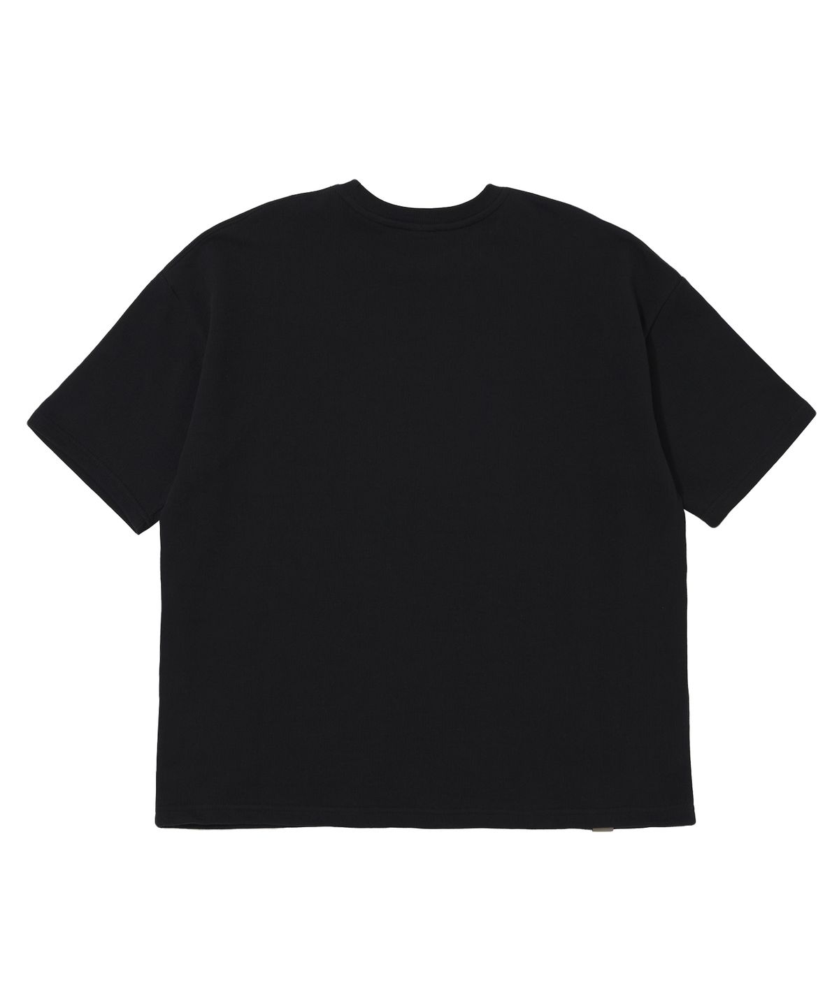 어낫띵(A NOTHING) DIAGONAL PIN-KNIT 1/2 BOX TEE (Black)