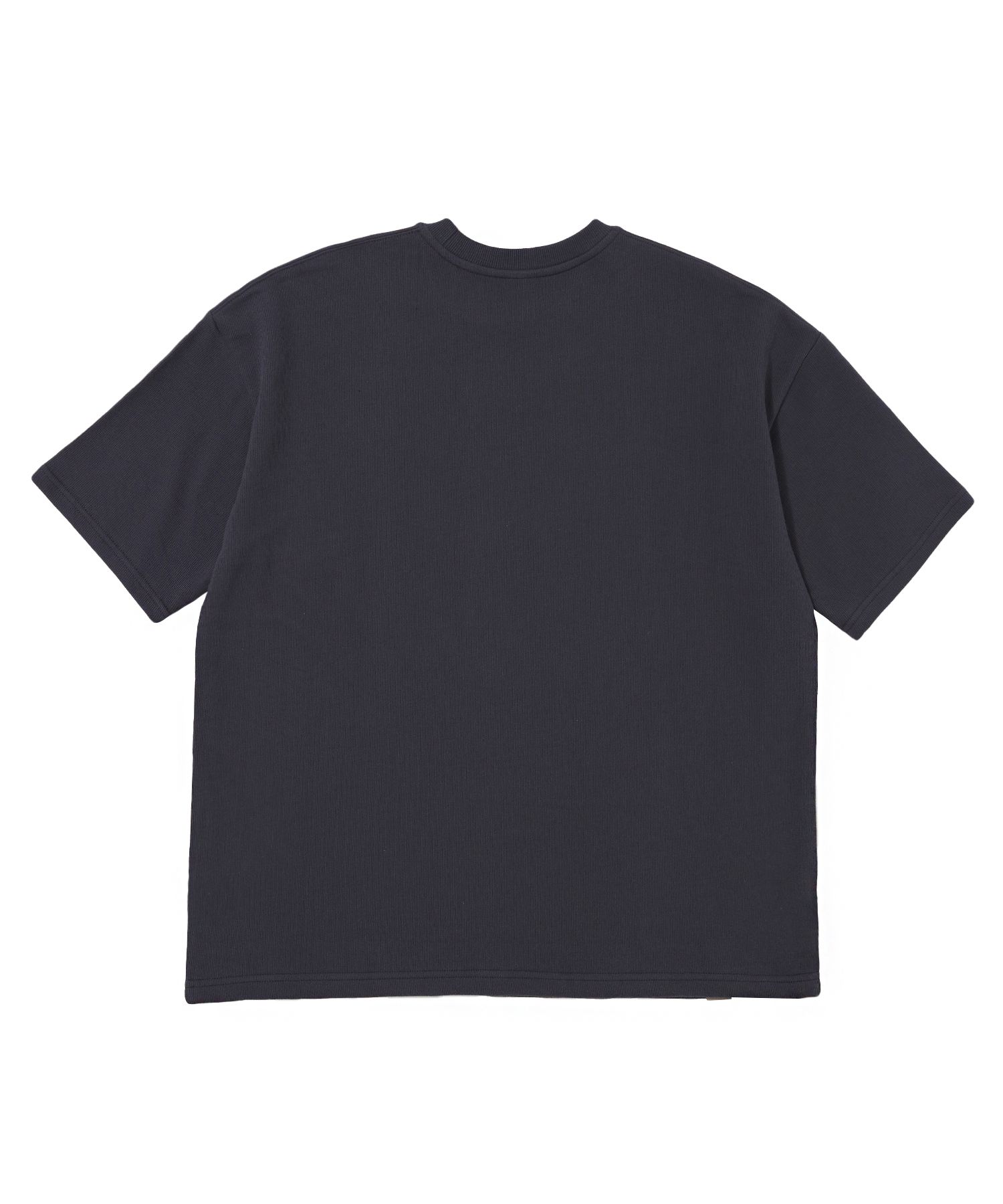 MUSINSA | A NOTHING DIAGONAL PIN-KNIT 1/2 BOX TEE (Charcoal)