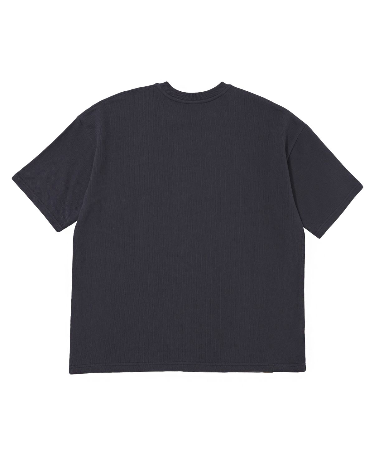 어낫띵(A NOTHING) DIAGONAL PIN-KNIT 1/2 BOX TEE (Charcoal)
