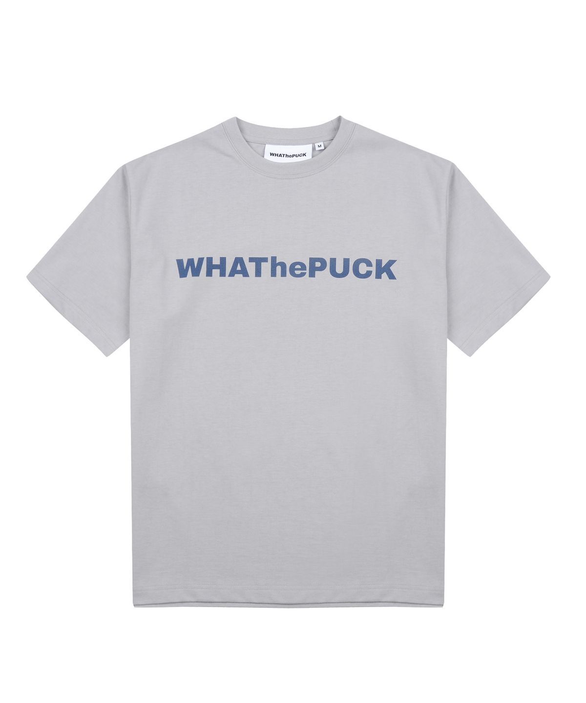 왓더퍽(WHATHEPUCK) W 로고 베이직 티셔츠 네이비 실버 그레이