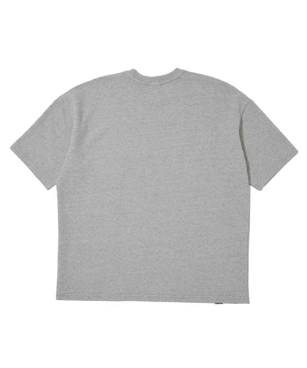 어낫띵(A NOTHING) DIAGONAL PIN-KNIT 1/2 BOX TEE (Gray)