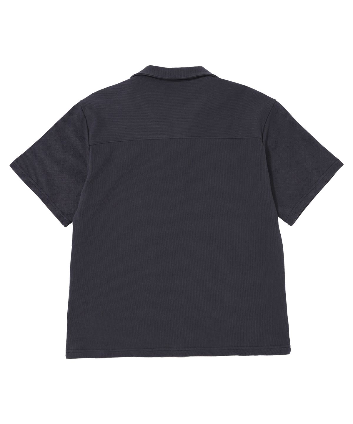 어낫띵(A NOTHING) MU-WI PIN-KNIT 1/2 COLLAR-TEE (Charcoal)