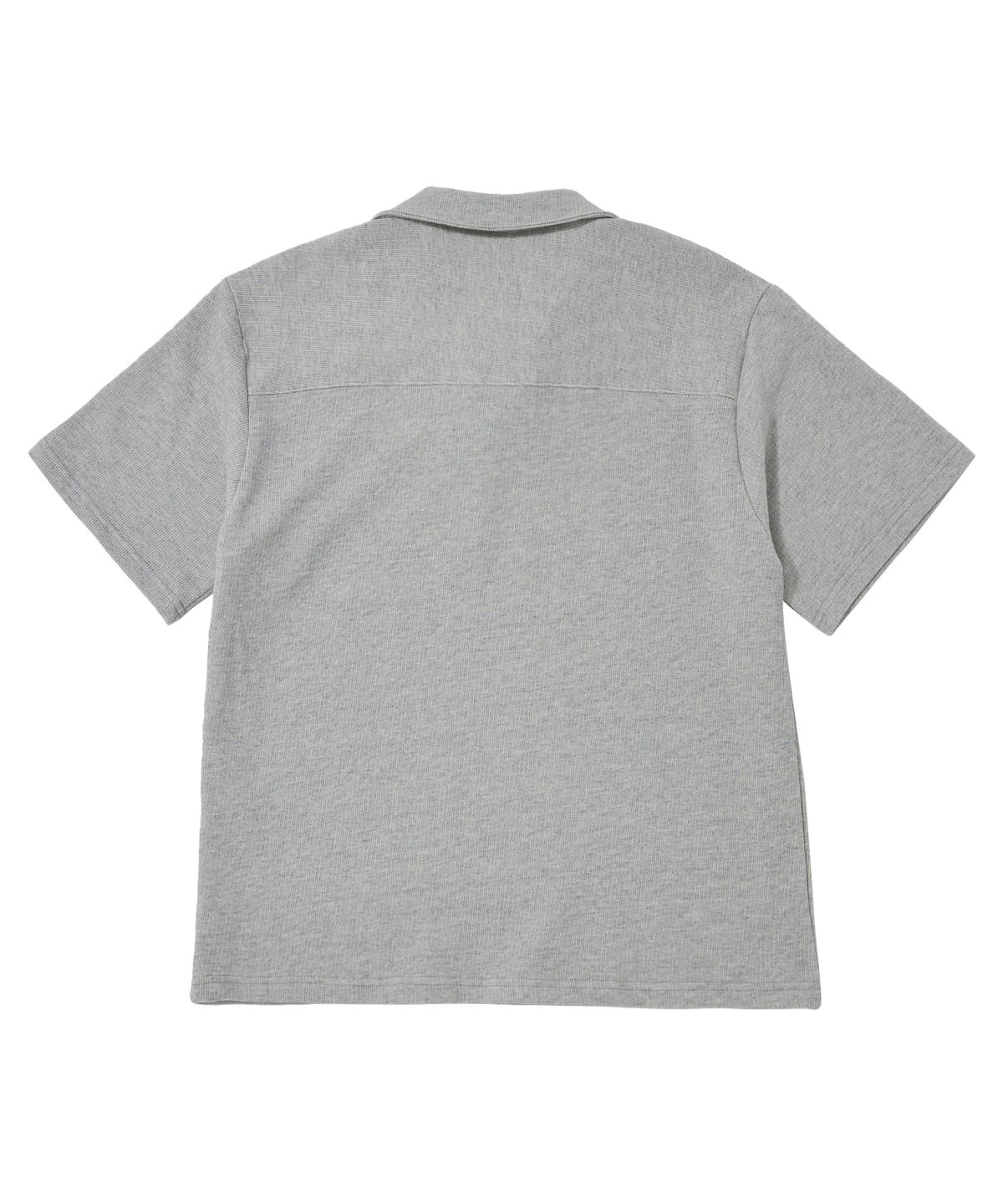 어낫띵(A NOTHING) MU-WI PIN-KNIT 1/2 COLLAR-TEE (Gray)