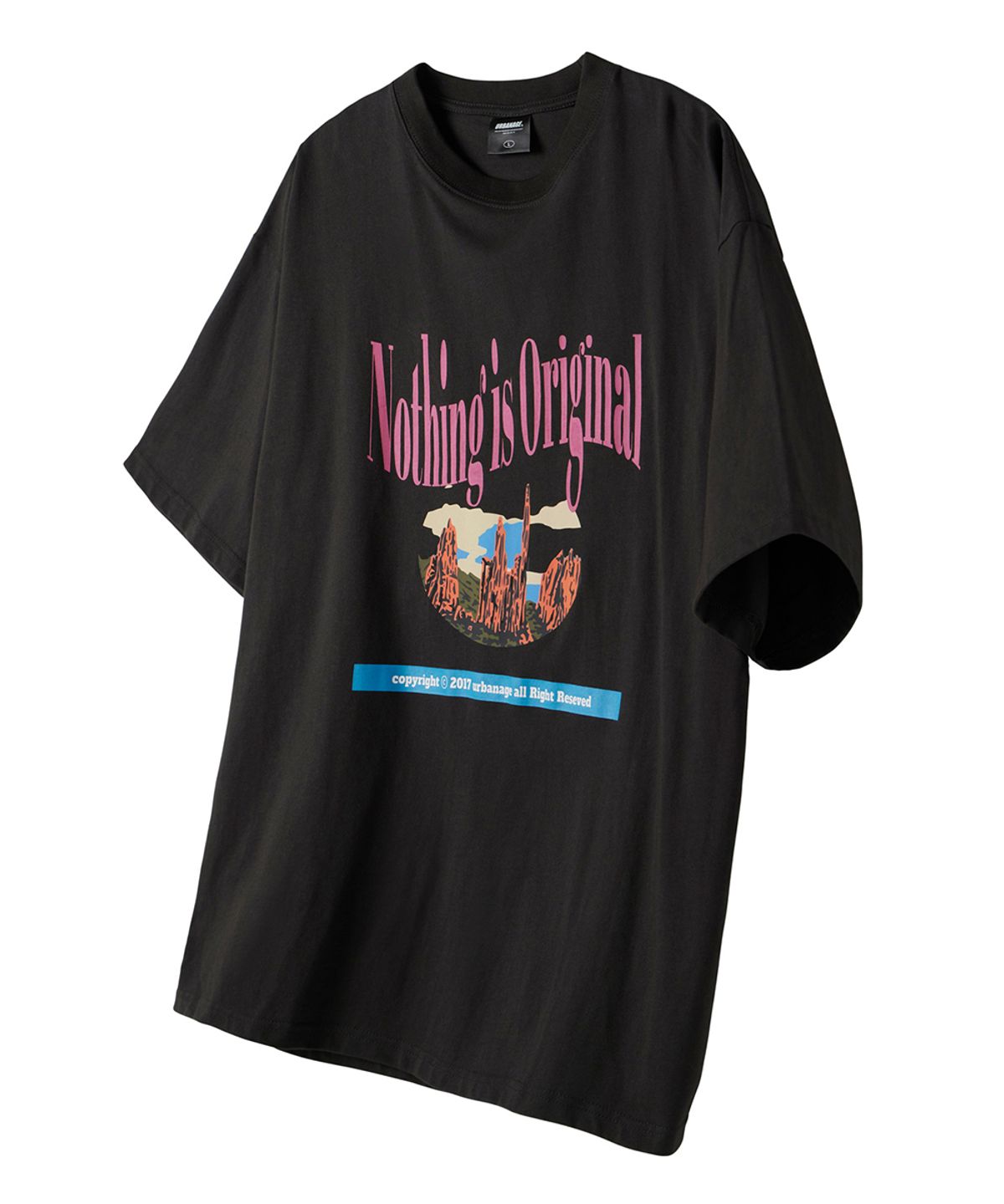 어반에이지(URBANAGE) [2PACK] Mountain Nothing is Original  오버 반팔 (4COLOR)
