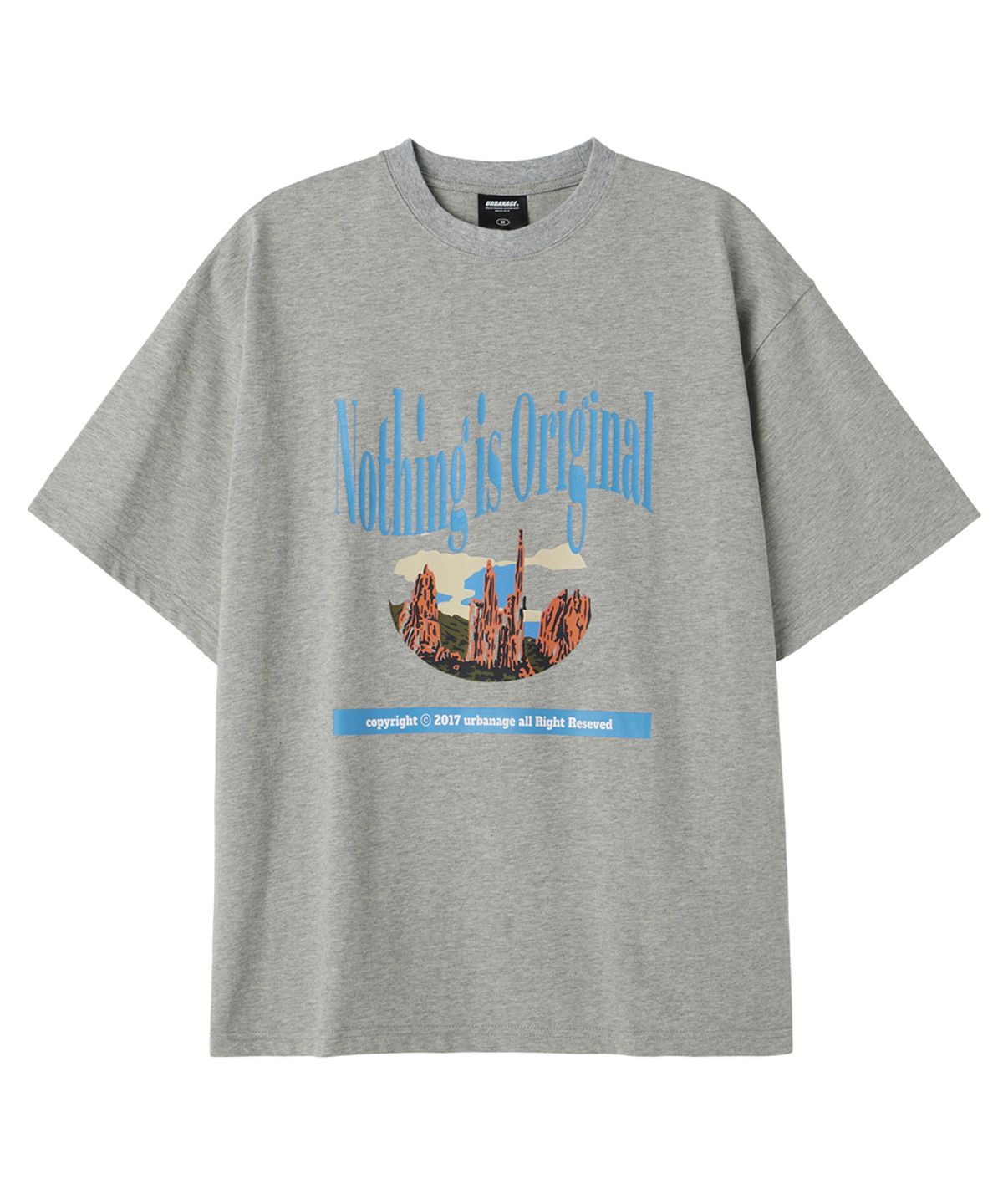 어반에이지(URBANAGE) [2PACK] Mountain Nothing is Original  오버 반팔 (4COLOR)