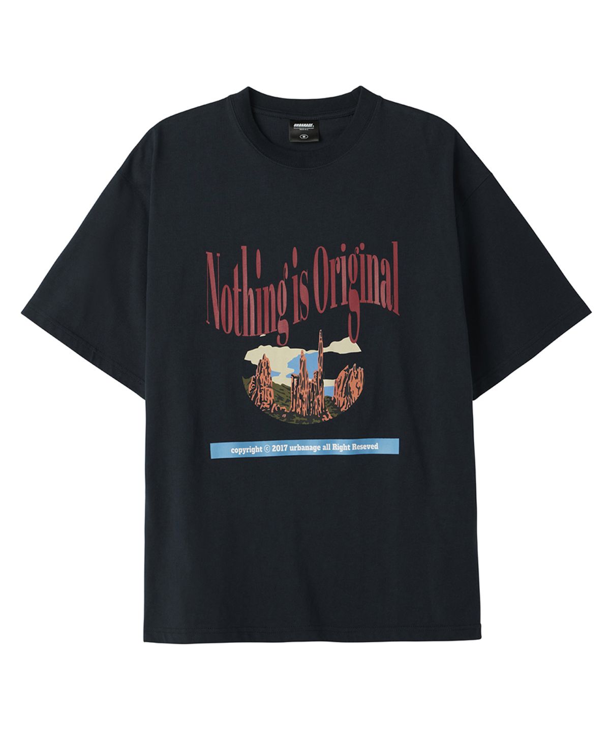 어반에이지(URBANAGE) [2PACK] Mountain Nothing is Original  오버 반팔 (4COLOR)