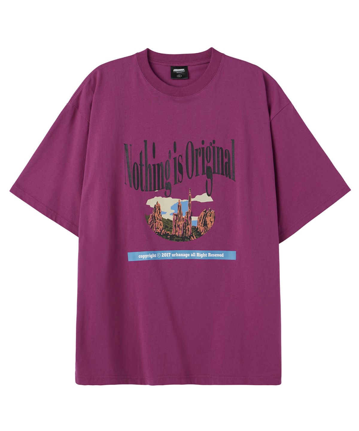 어반에이지(URBANAGE) [2PACK] Mountain Nothing is Original  오버 반팔 (4COLOR)