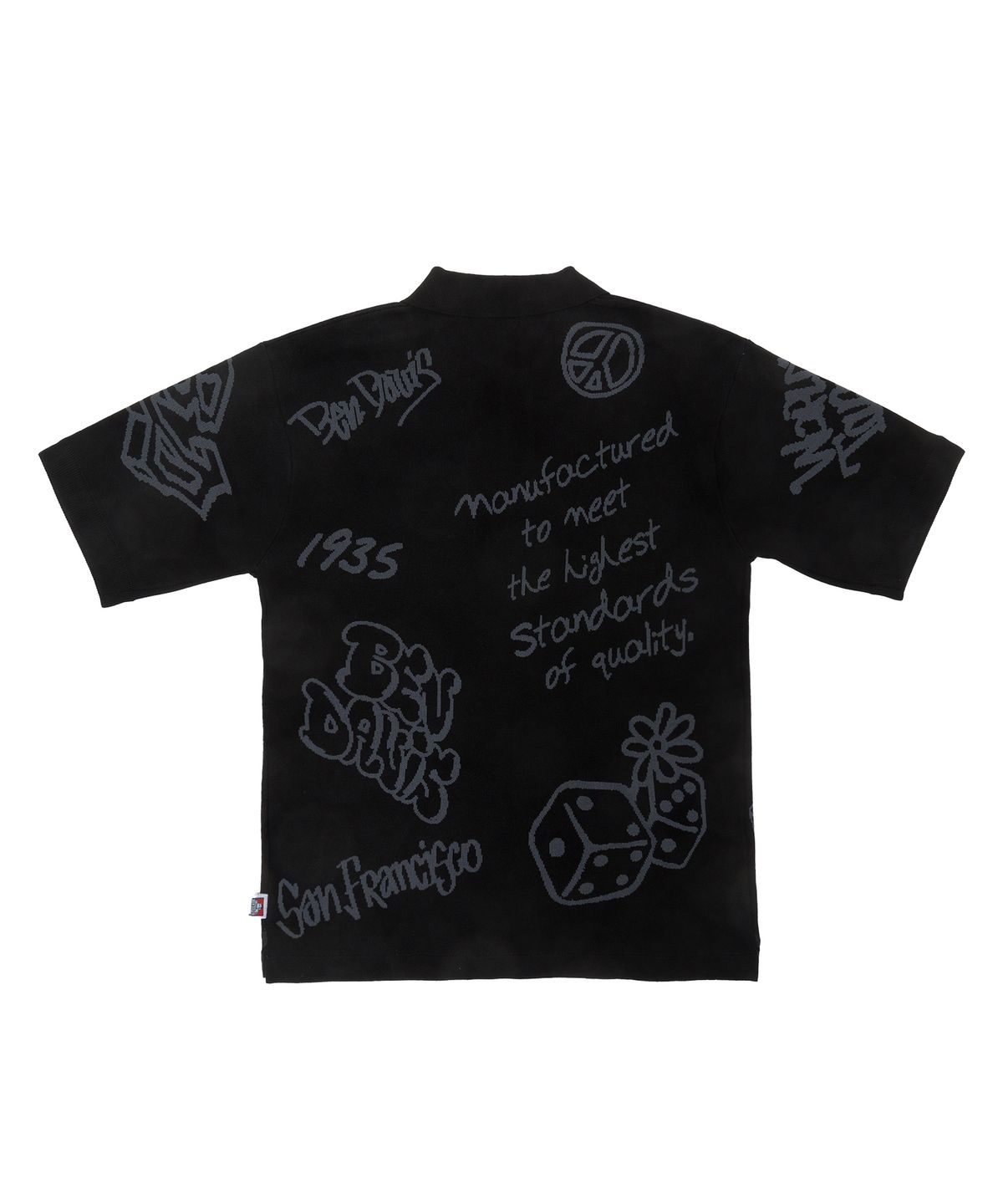 벤 데이비스(BEN DAVIS) WHITE LABEL SCRIBBLE KNIT POLO GREEN