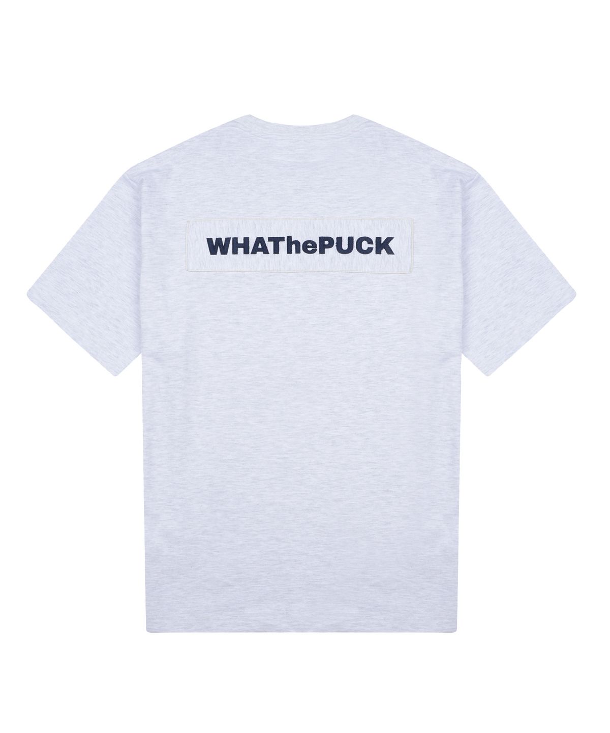 왓더퍽(WHATHEPUCK) W 로고 자수패치 티셔츠 애쉬