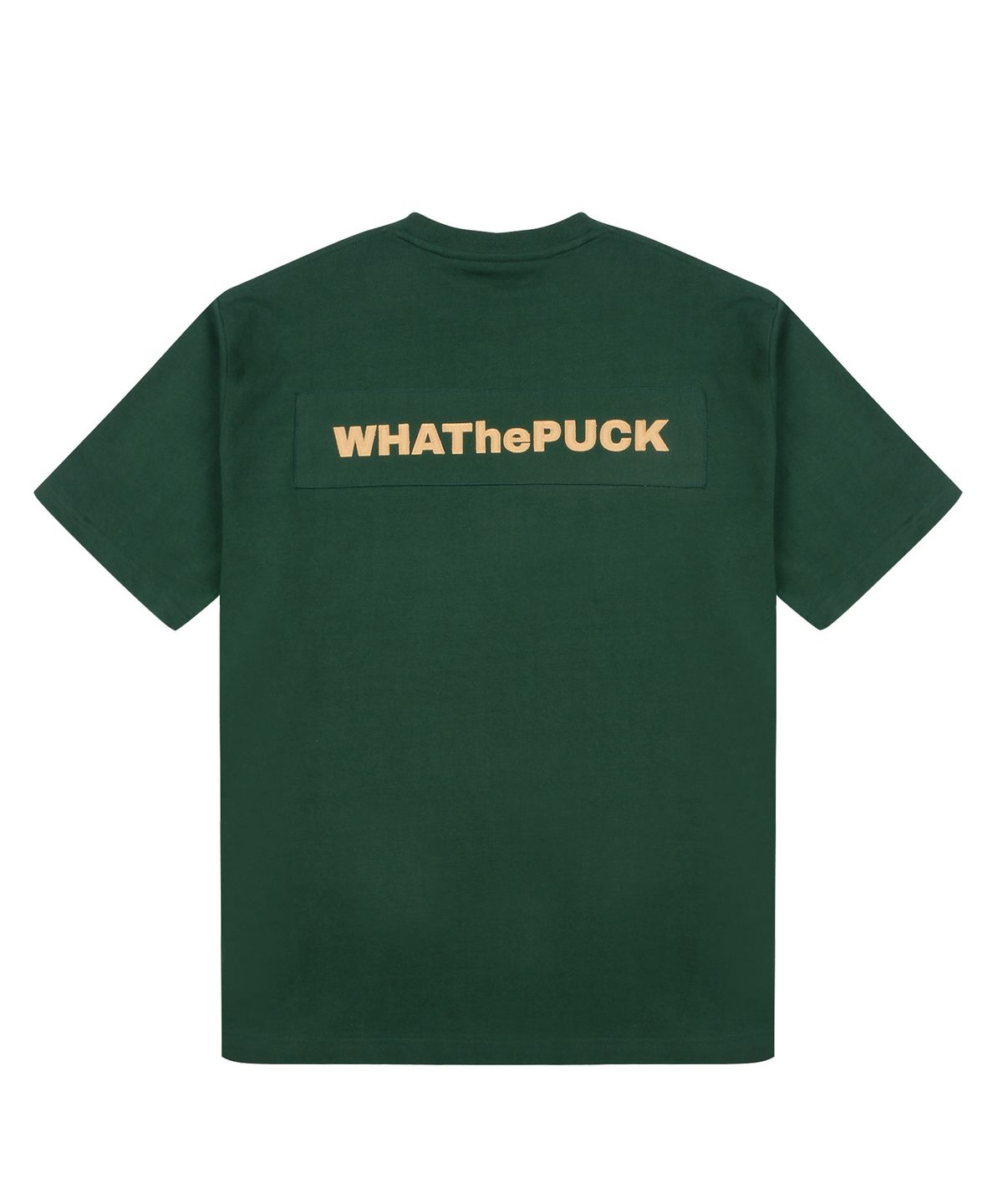 왓더퍽(WHATHEPUCK) W 로고 자수패치 티셔츠 그린