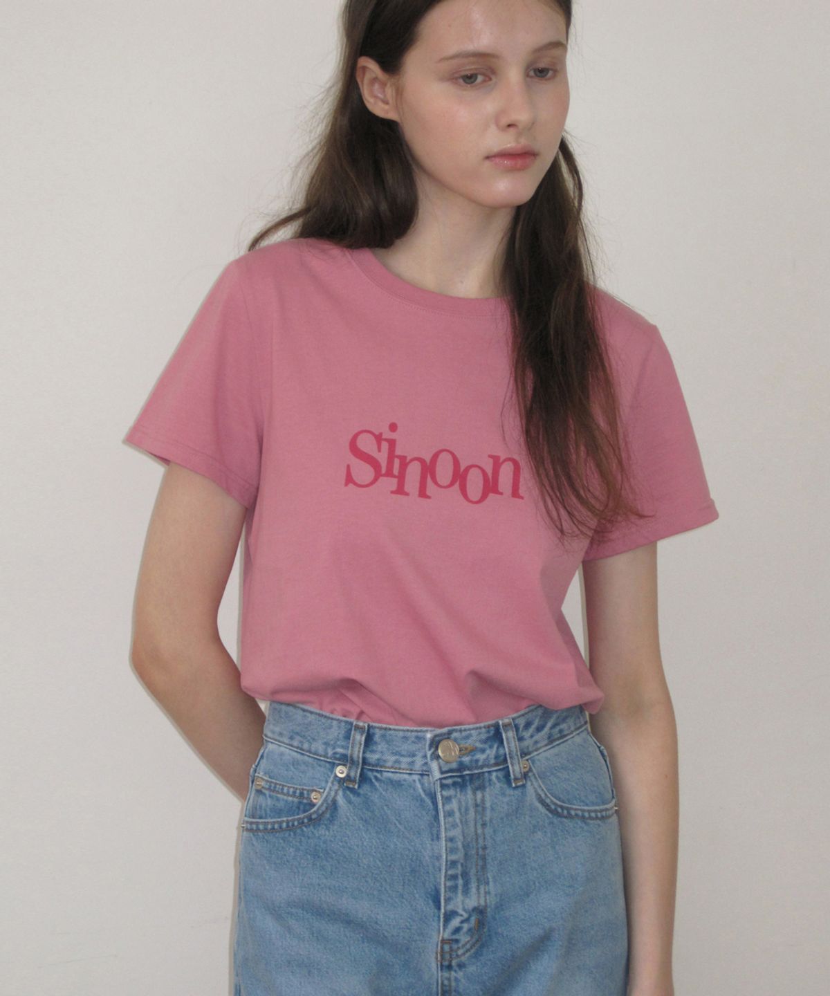 시눈(SINOON) Sinoon Signature Logo T-Shirts (Deep Pink)