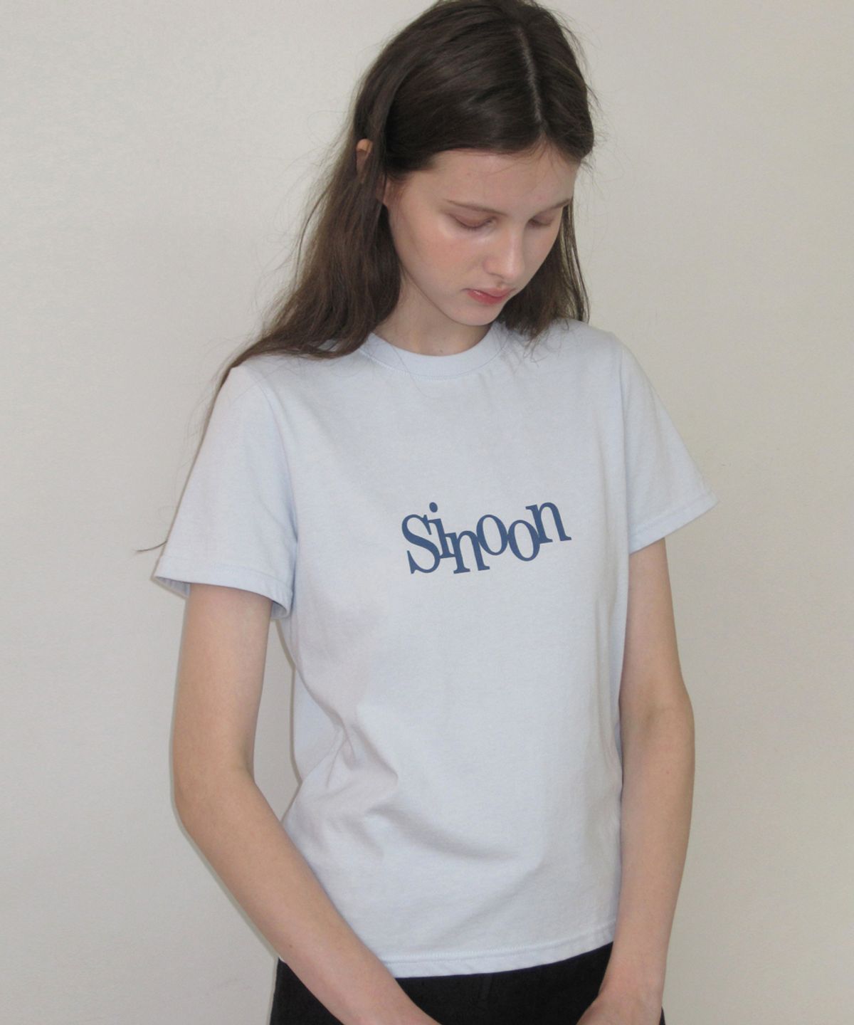 시눈(SINOON) Sinoon Signature Logo T-Shirts (Sky Blue)