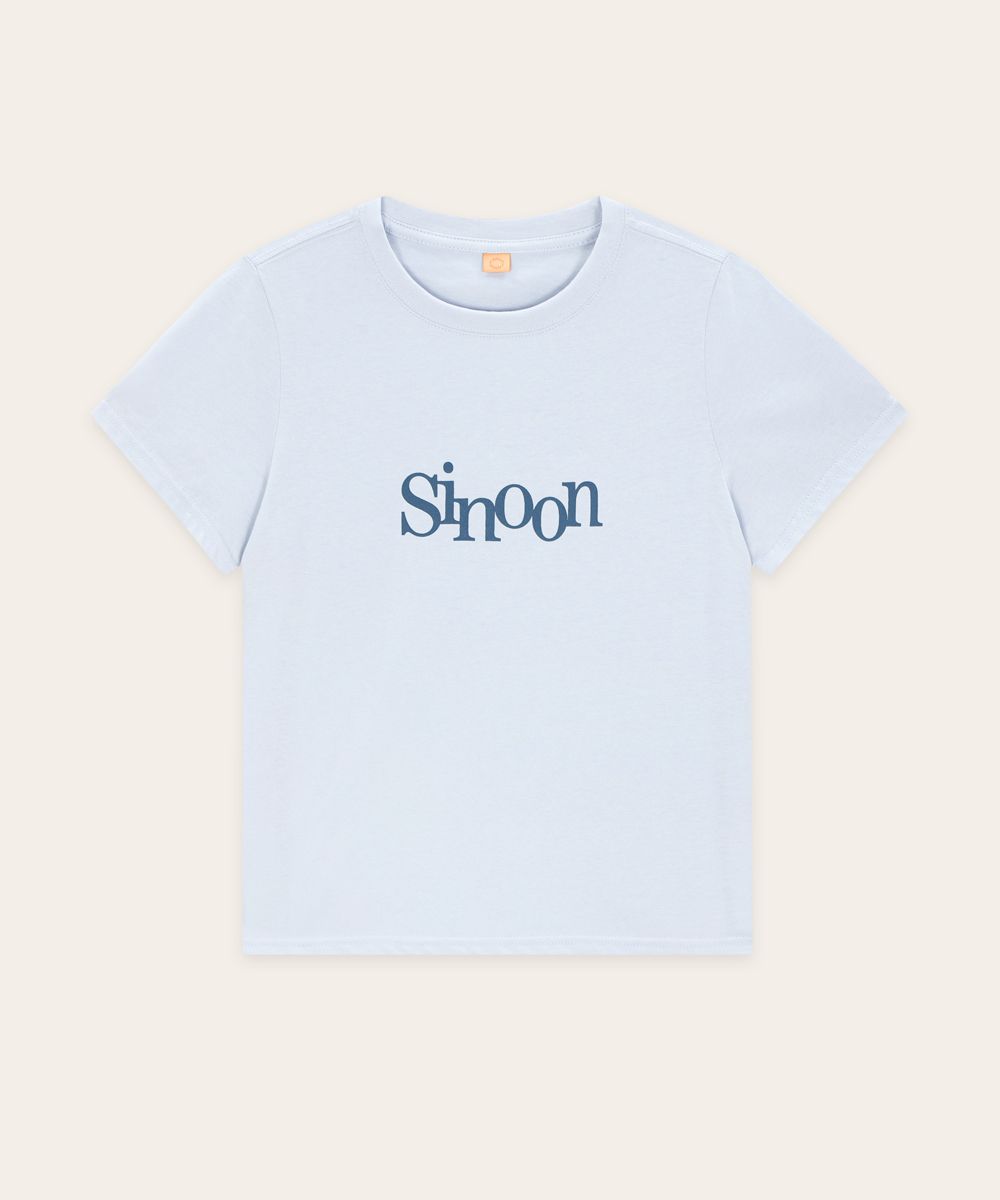 MUSINSA公式 | SINOON Sinoon Signature Logo T-Shirts (Sky Blue)