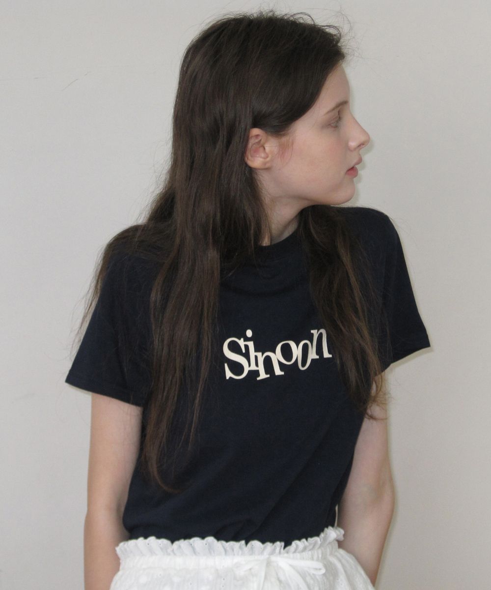 Sinoon Signature Logo T-Shirts (Navy) 韓国 e458fdf67f82b2a4ef729bcdf12ee8