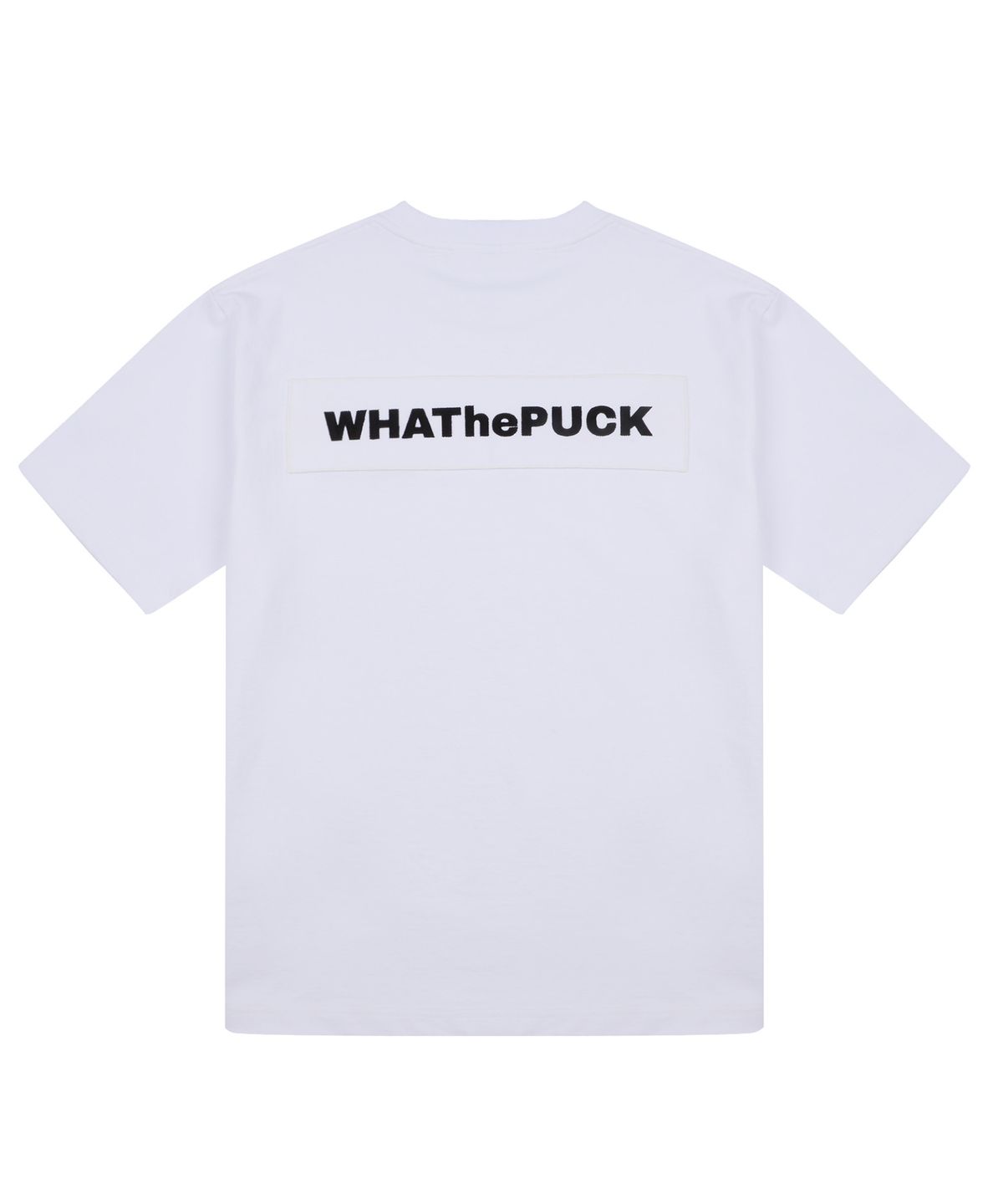 왓더퍽(WHATHEPUCK) W 로고 자수패치 티셔츠 화이트