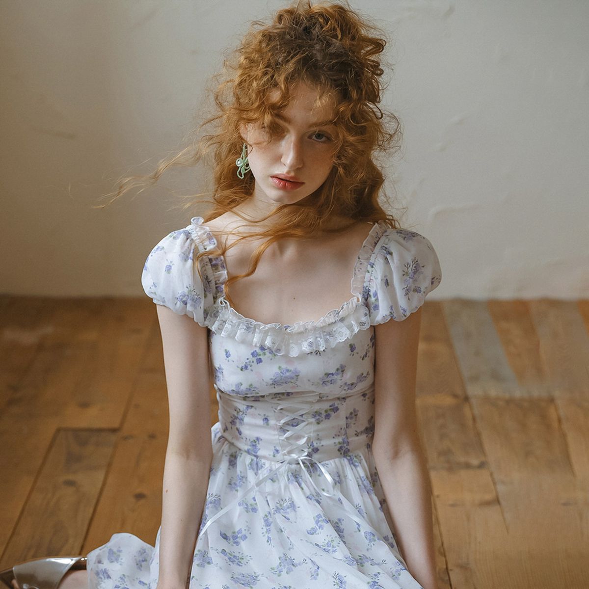 쎄무아듀(CEST MOIDEW) Cest_Floral lace slim waist dress