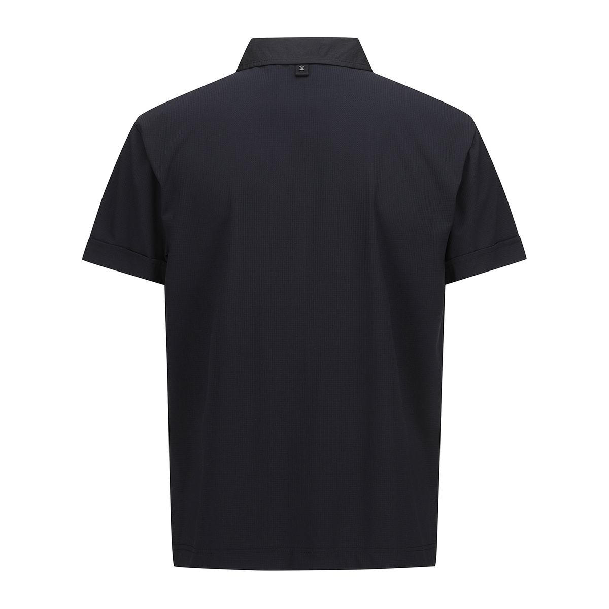 어뉴골프(ANEW GOLF) MEN WOVEN PATCH POINT SHORT T-SHIRT_BK