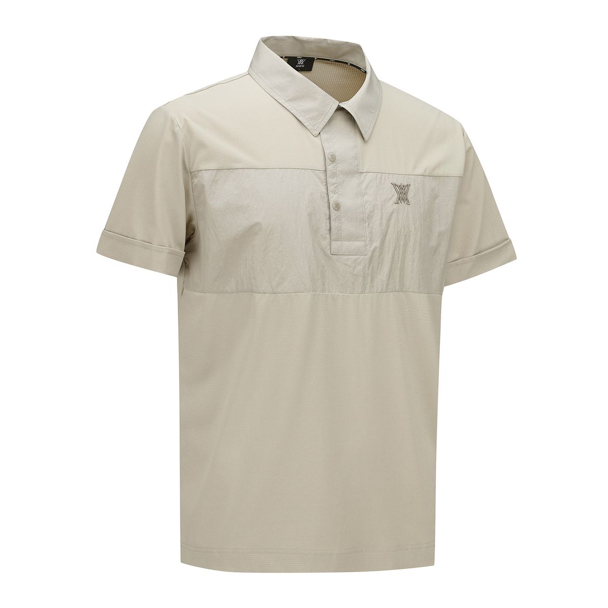 어뉴골프(ANEW GOLF) MEN WOVEN PATCH POINT SHORT T-SHIRT_BE