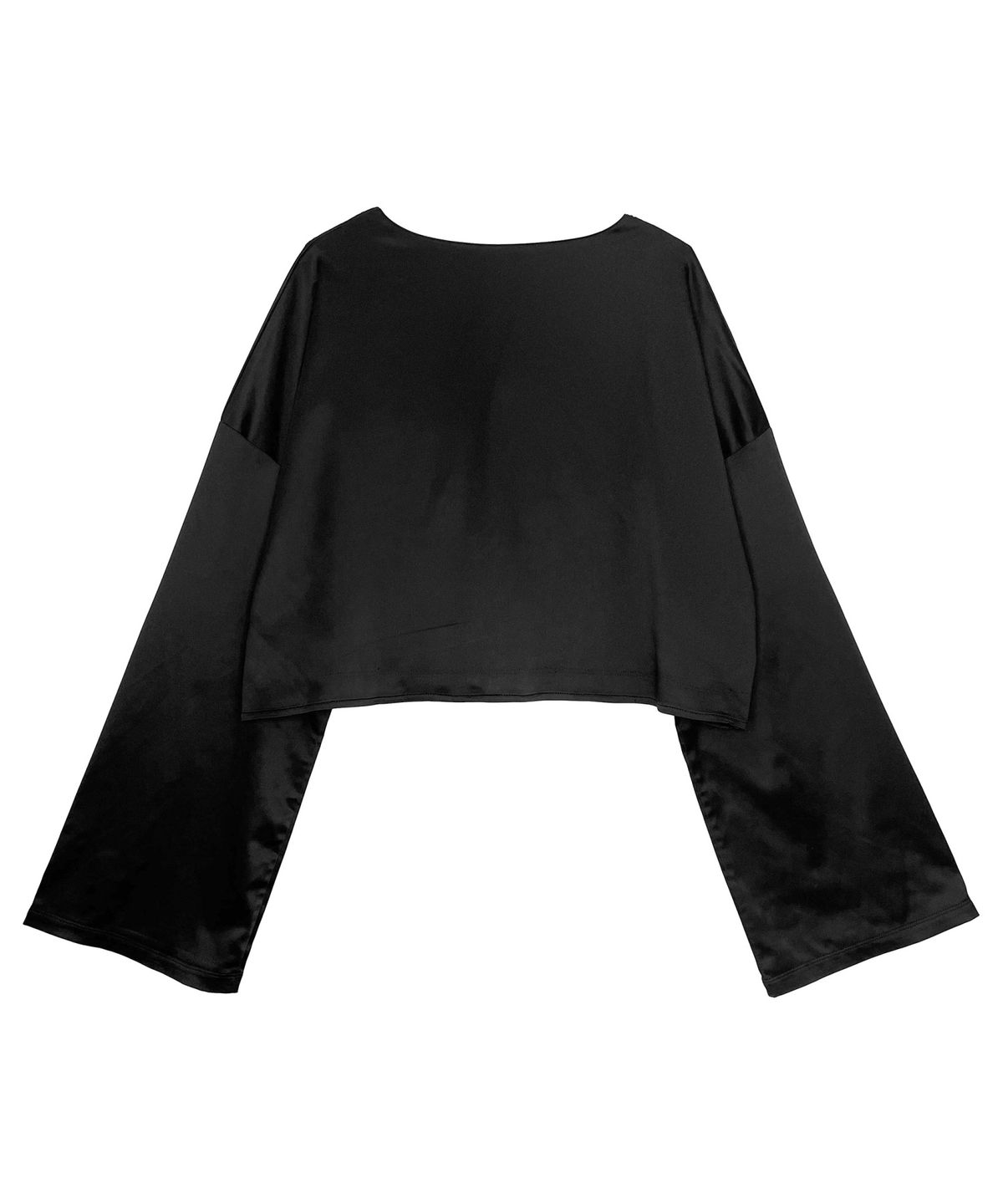 블랙크러쉬(BLACRUSH) Satin Wide Crop Shirt