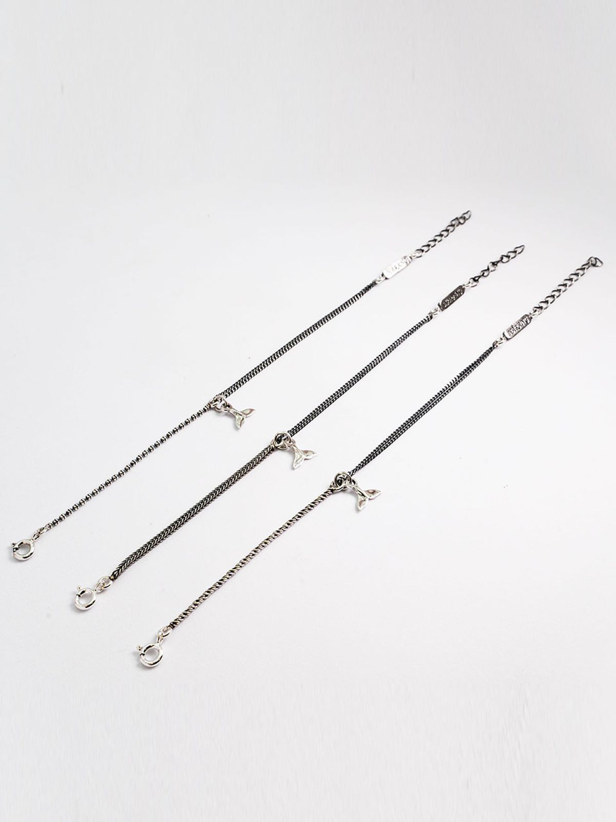 하랑(HARANG) HR 274B_Whale Tail Half &Half Double Chain Bracelet [Ball]