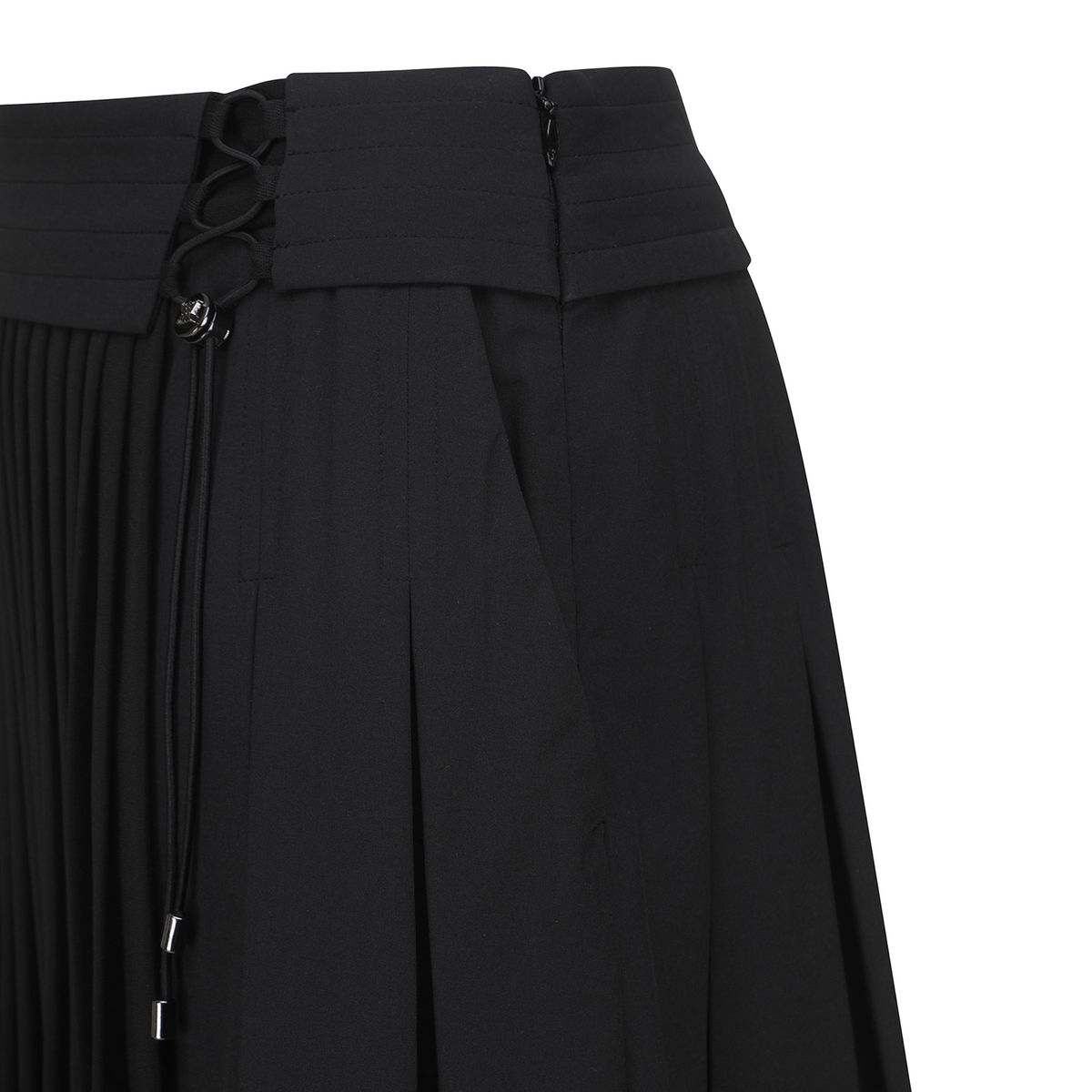 어뉴골프(ANEW GOLF) W LACE UP WAIST PLEATS SQ_BK