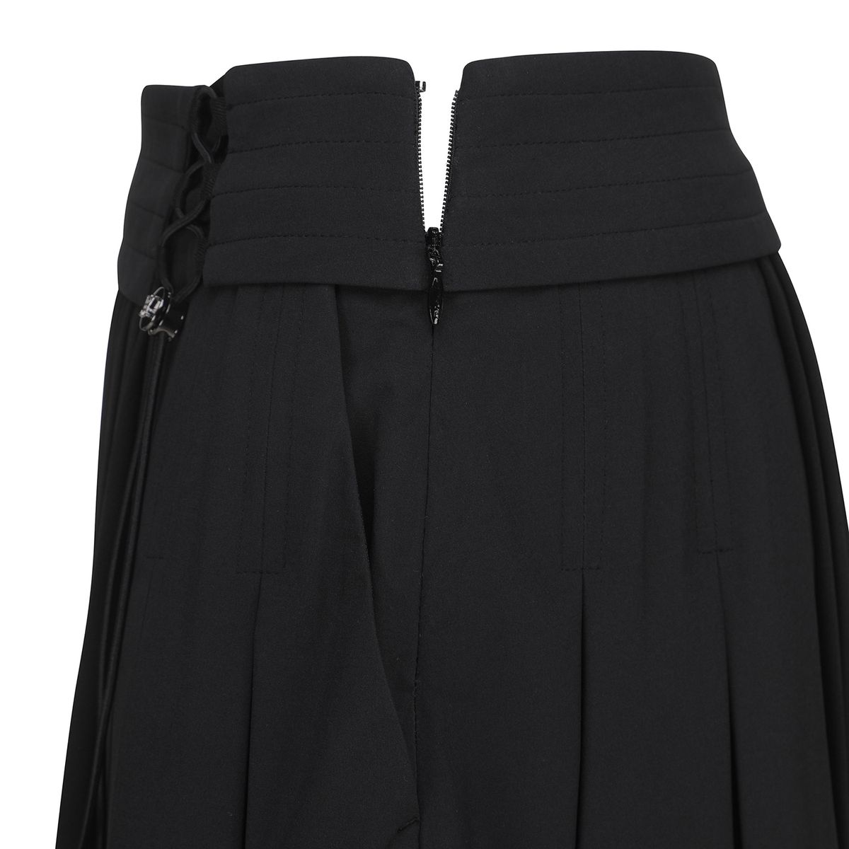 어뉴골프(ANEW GOLF) W LACE UP WAIST PLEATS SQ_BK